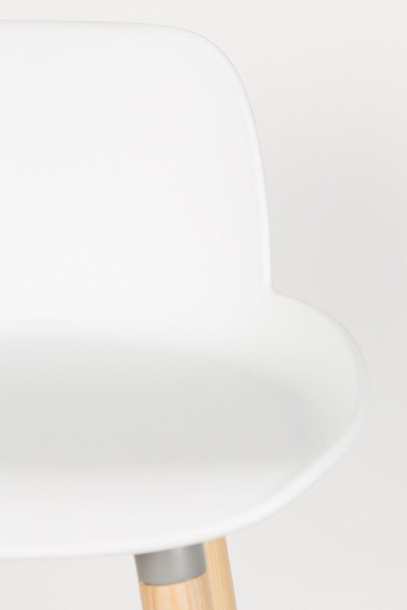 Stołek barowy niski ALBERT KUIP biały, Zuiver, Eye on Design