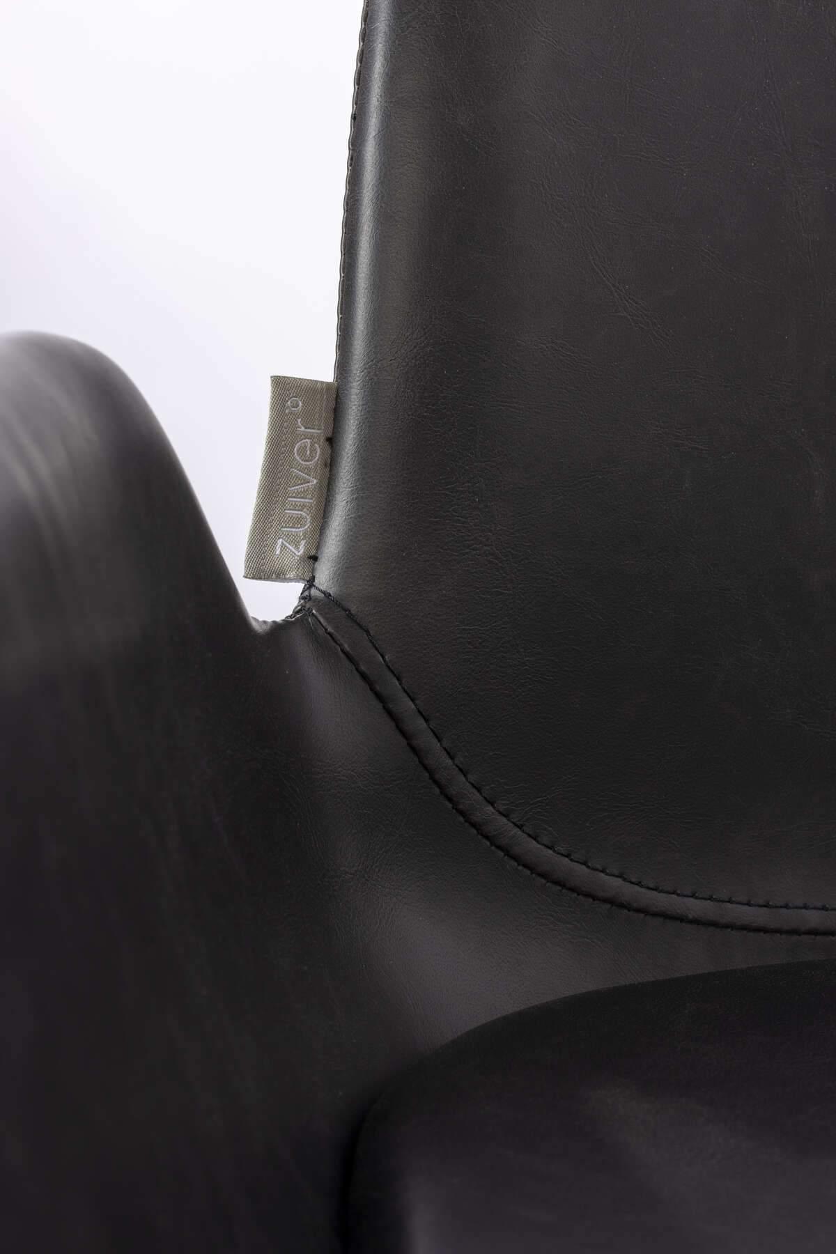Krzesło barowe BRIT ekoskóra czarny - Eye on Design