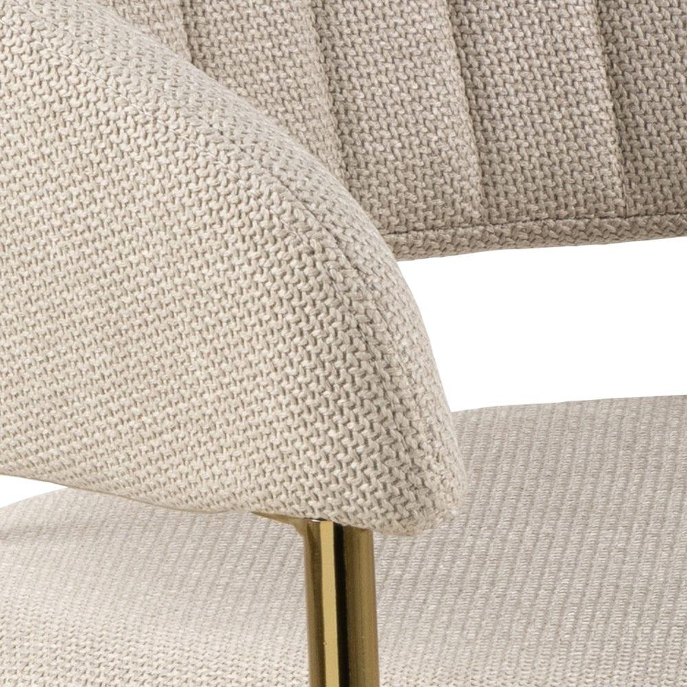 Krzesło KARLA beżowy ze złotą podstawą Actona    Eye on Design