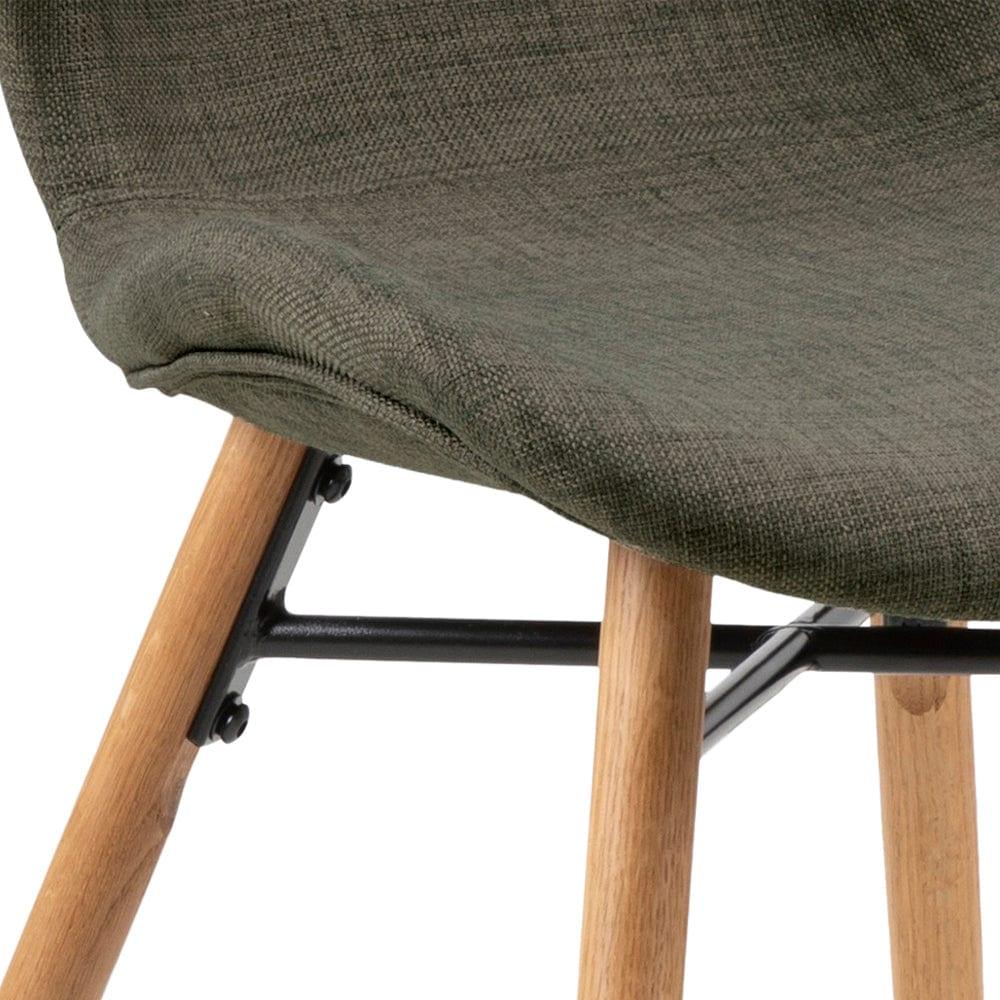 Krzesło BJORN khaki z drewnianią podstawą Actona    Eye on Design