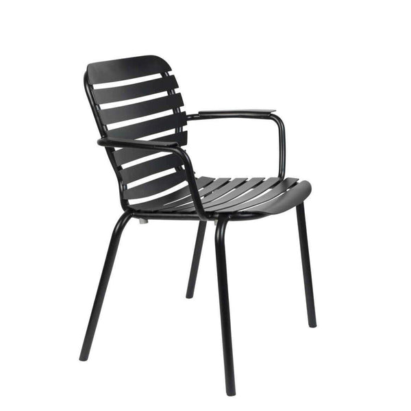 Krzesło ogrodowe z podłokietnikami VONDEL czarny Zuiver    Eye on Design