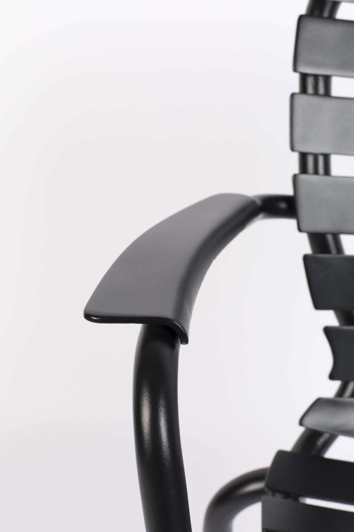 Krzesło ogrodowe z podłokietnikami VONDEL czarny Zuiver    Eye on Design
