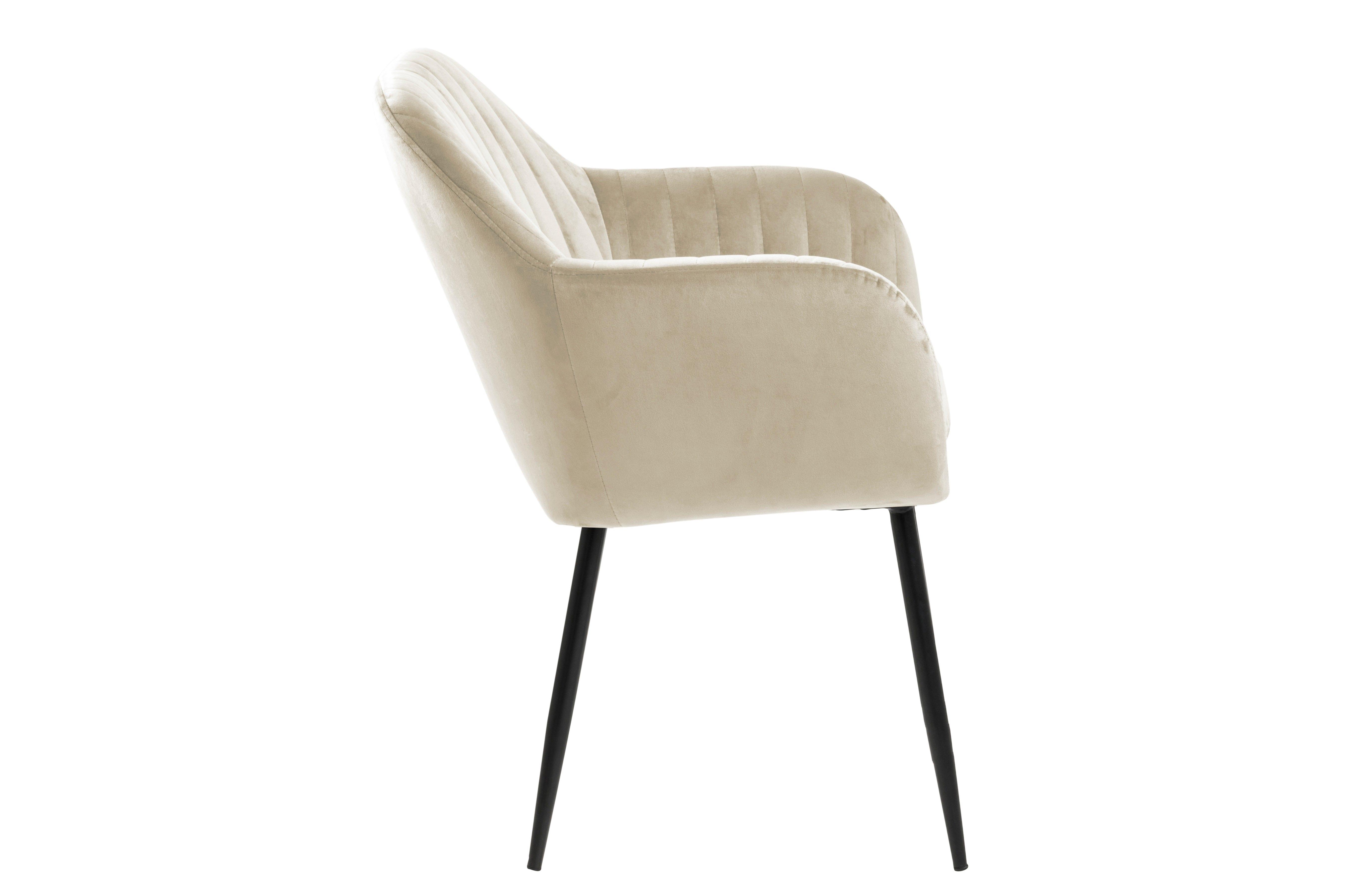 Krzesło MIKKEL beżowy z czarną podstawą Actona    Eye on Design