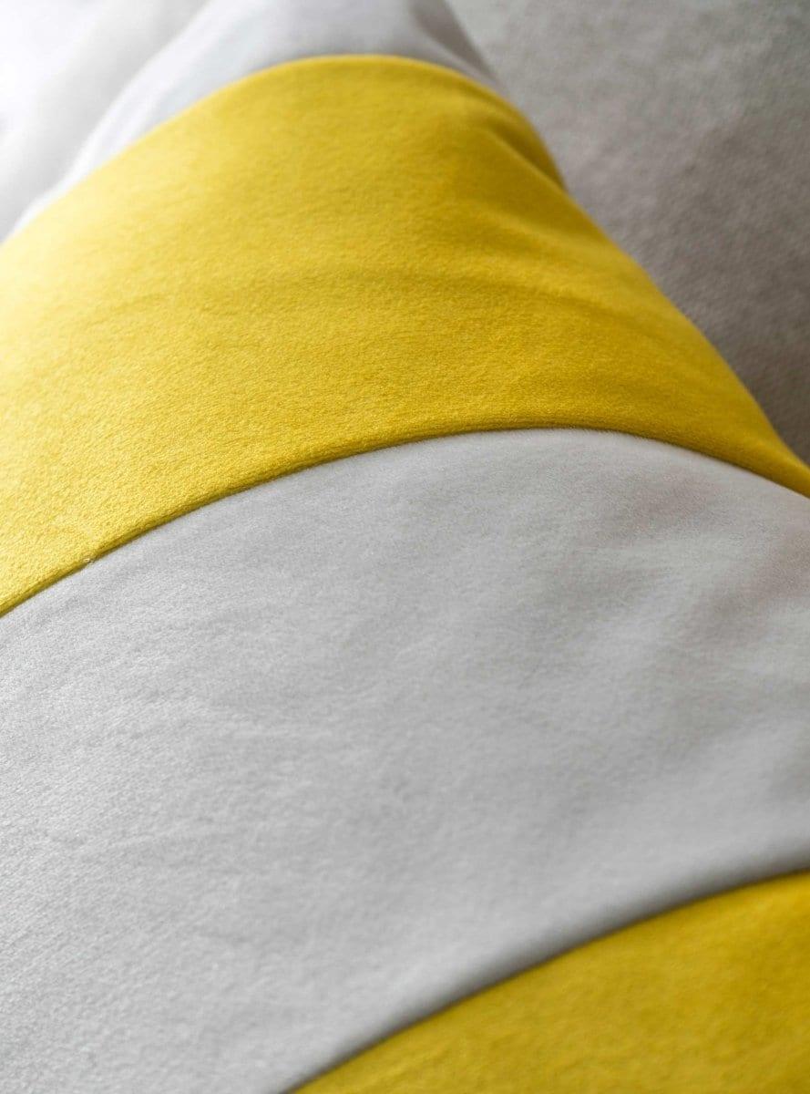 Stripes szaro żółta poduszka dekoracyjna 50x30, Poduszkowcy, Eye on Design