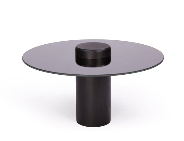 Stolik kawowy SKIEN czarny dąb z lustrzanym blatem, Nordifra, Eye on Design