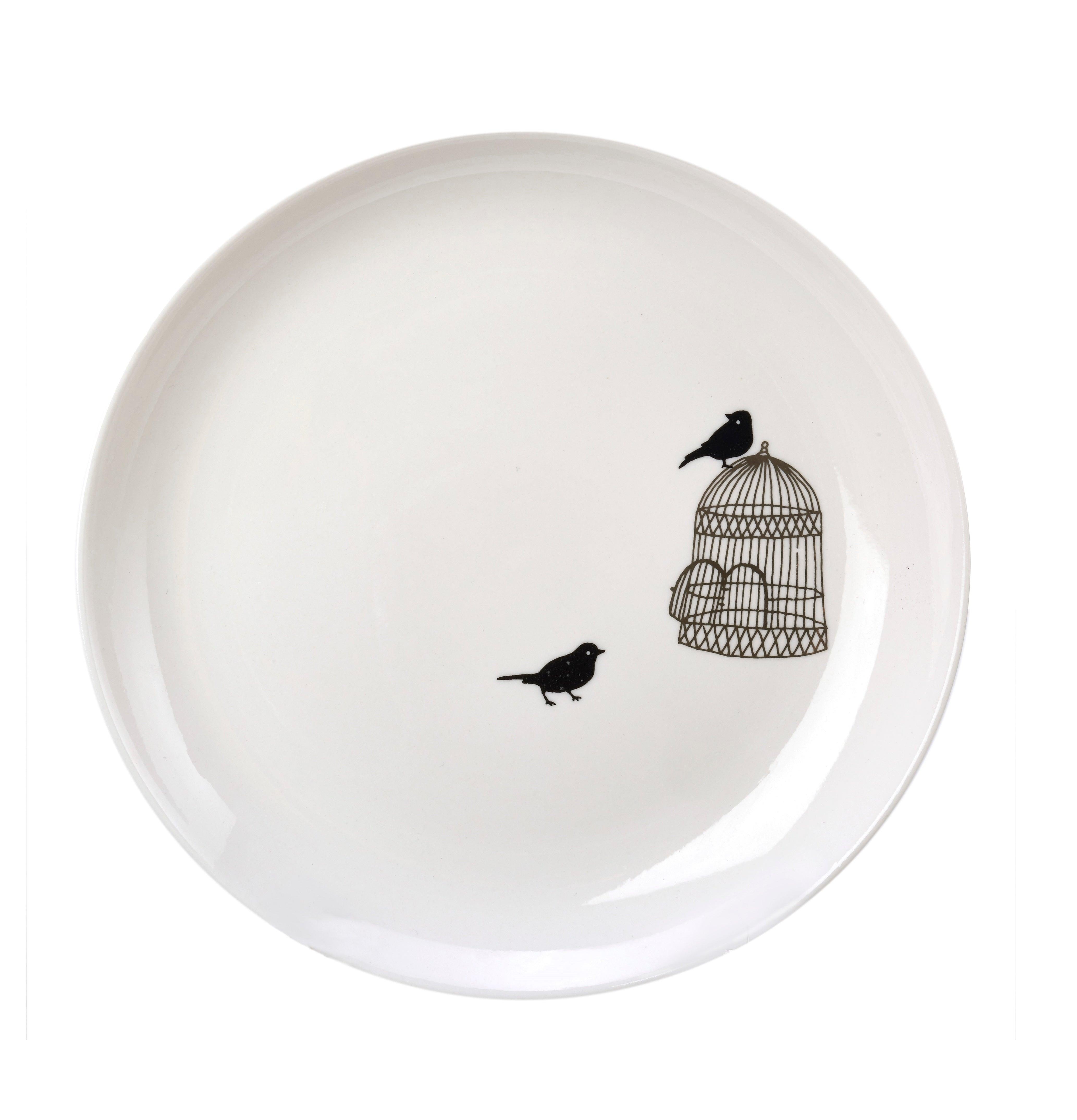 Zestaw talerzy FREEDOM BIRD biała porcelana Pols Potten    Eye on Design