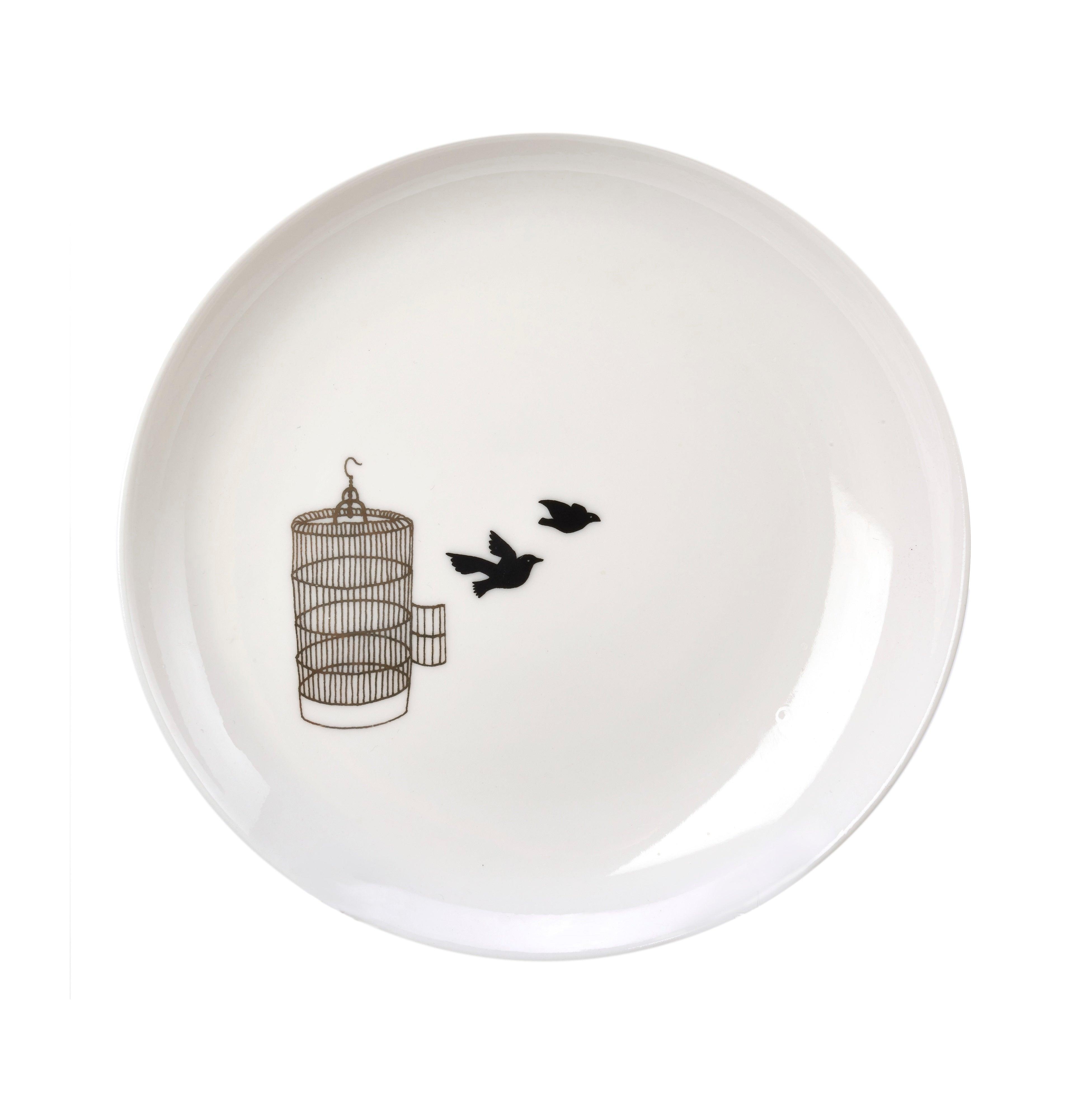 Zestaw talerzy FREEDOM BIRD biała porcelana Pols Potten    Eye on Design