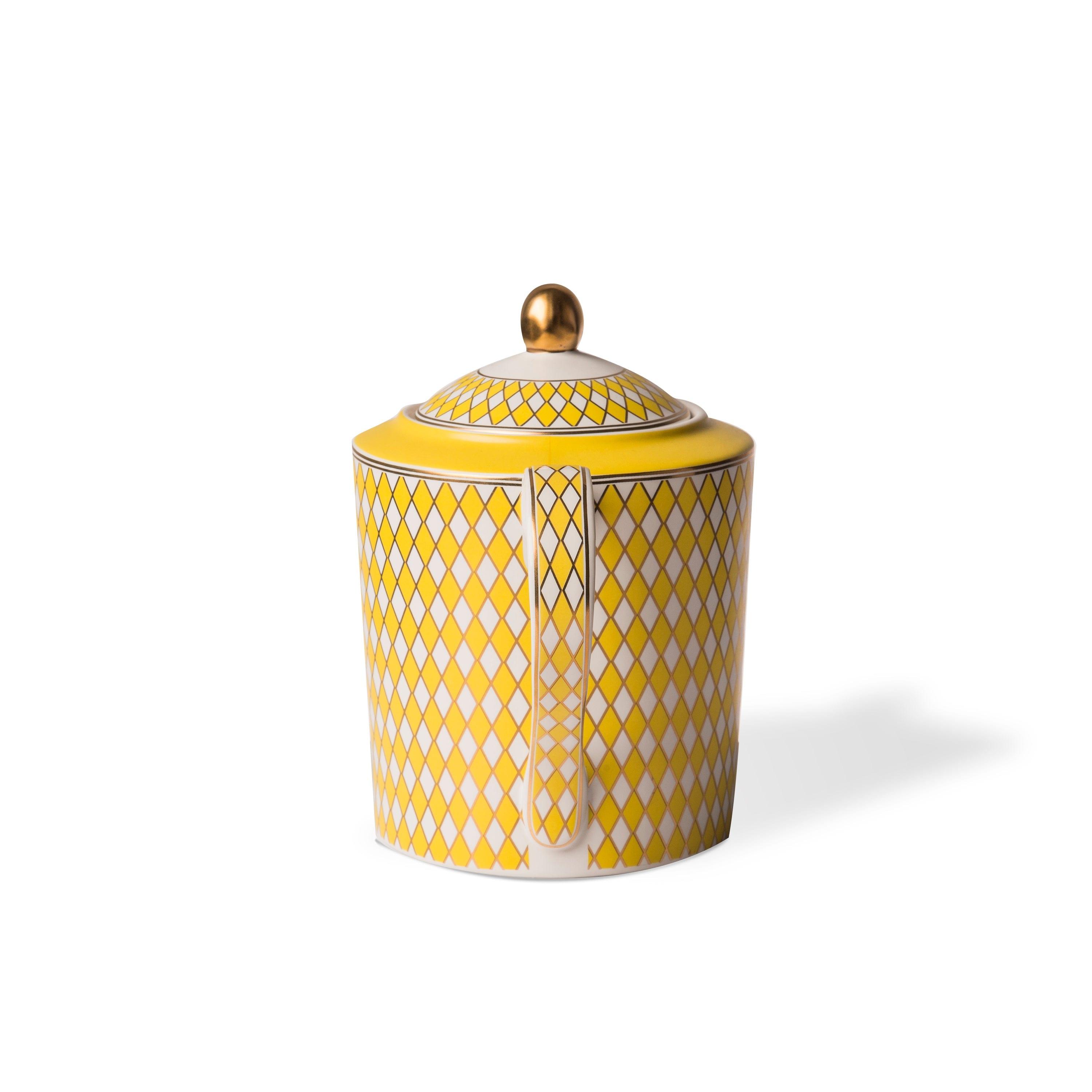 Dzbanek na herbatę CHESS żółty Pols Potten    Eye on Design