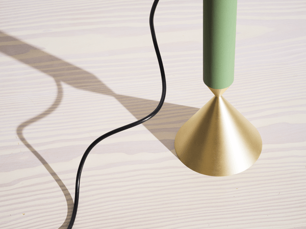 Lampa wisząca APOLLO zielony z mosiężnym wykończeniem Pholc    Eye on Design