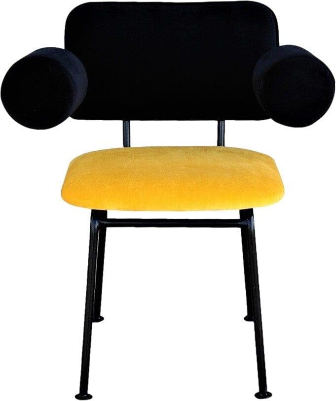 Fotel BEE czarno-żółty Happy Barok    Eye on Design