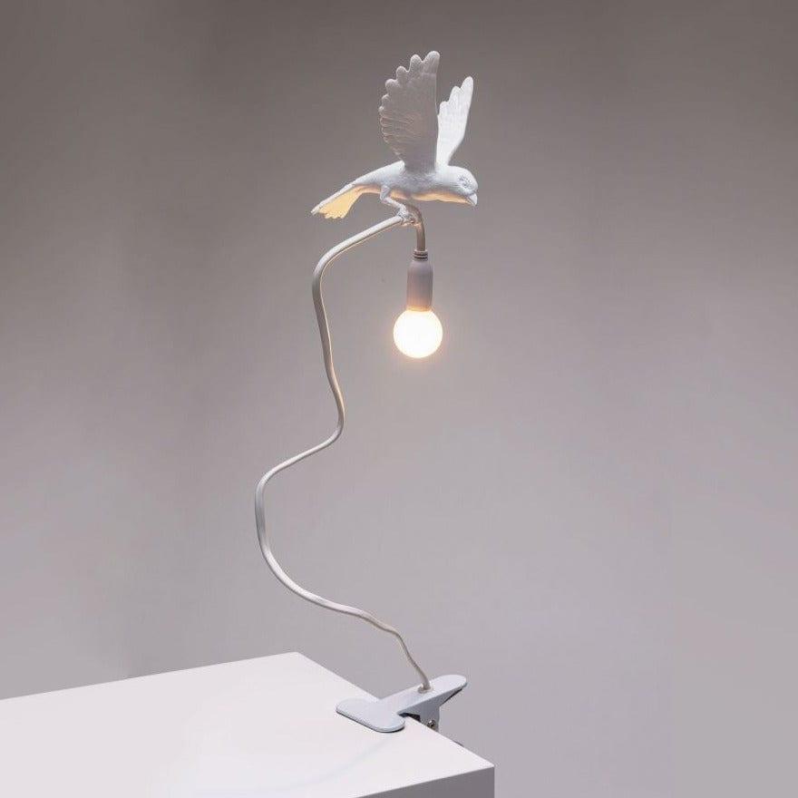 Lampa stołowa z zaciskiem SPARROW LANDING biały, Seletti, Eye on Design