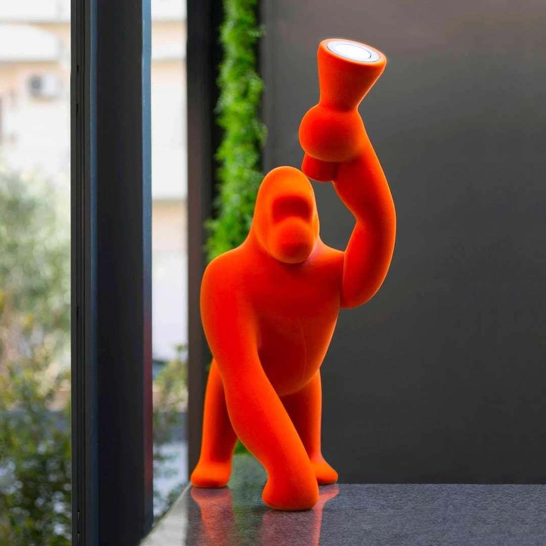 Lampa stołowa KONG VELVET pomarańczowy, QeeBoo, Eye on Design