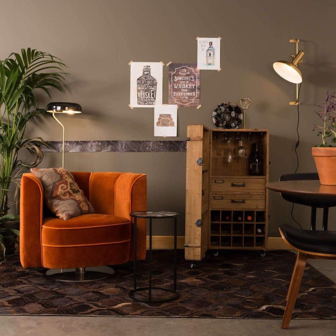 Fotel lounge FLOWER pomarańczowy Dutchbone    Eye on Design