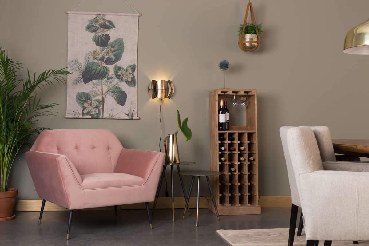 Fotel lounge KATE różowy - Eye on Design