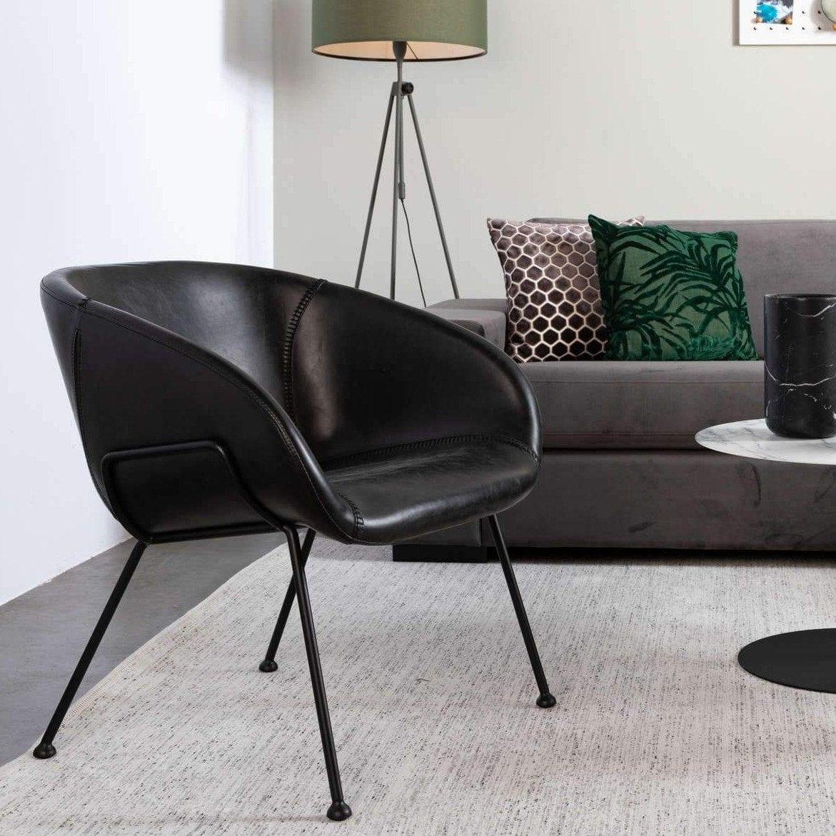 Fotel lounge FESTON czarny Zuiver    Eye on Design