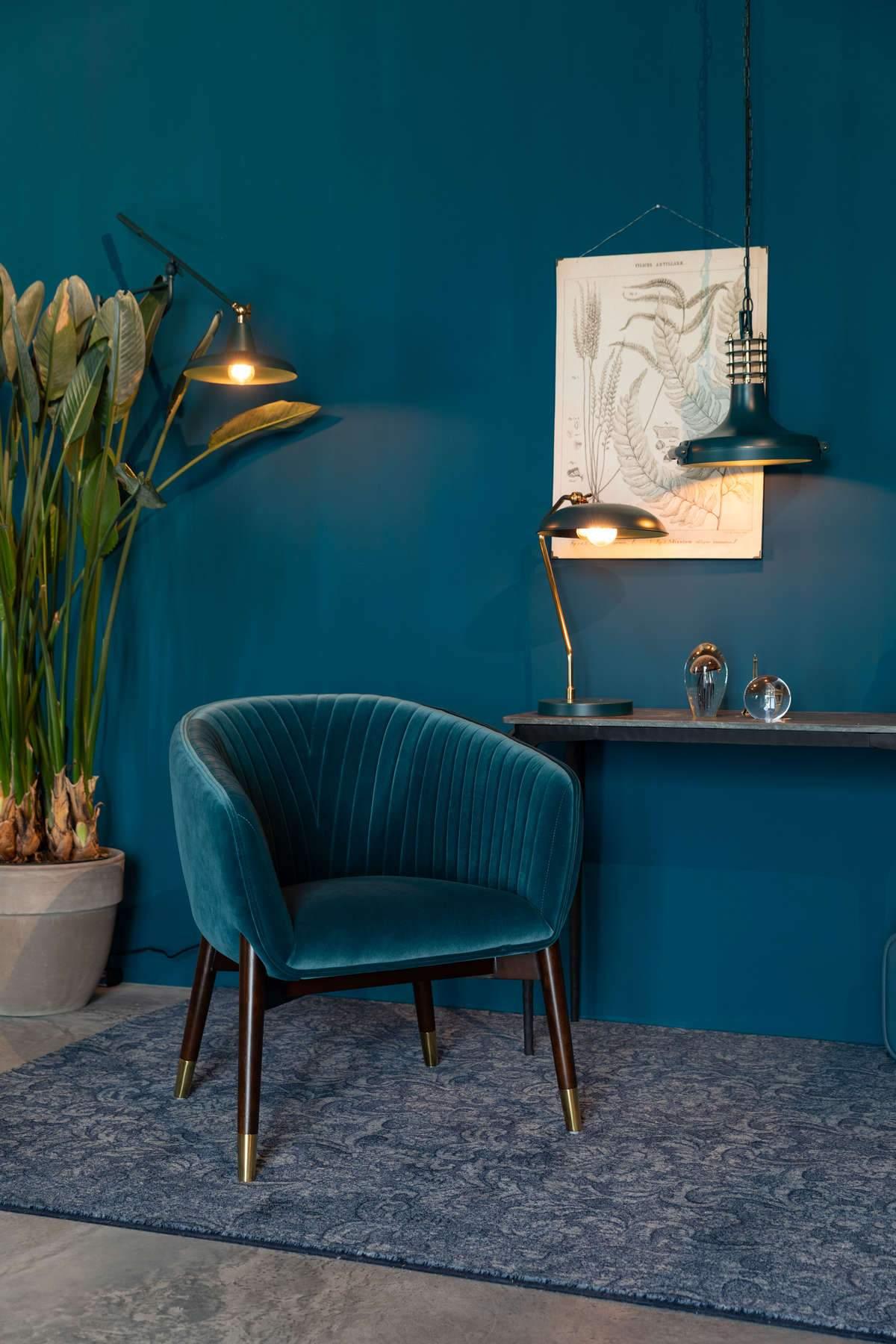 Fotel lounge DOLLY niebieski, Dutchbone, Eye on Design