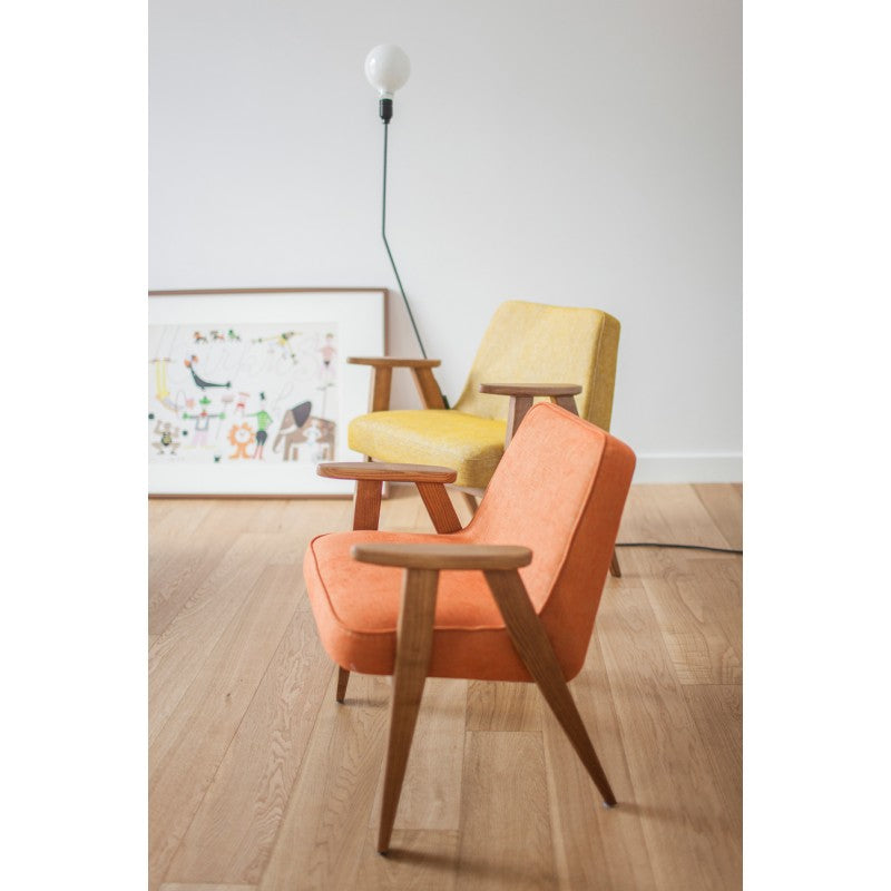 Fotel 366 JUNIOR żółty w tkaninie Marble Mustard 366 concept    Eye on Design