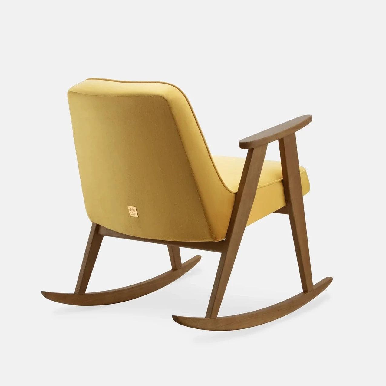 Fotel bujany 366 żółty w tkaninie Shine Velvet Mustard 366 concept    Eye on Design