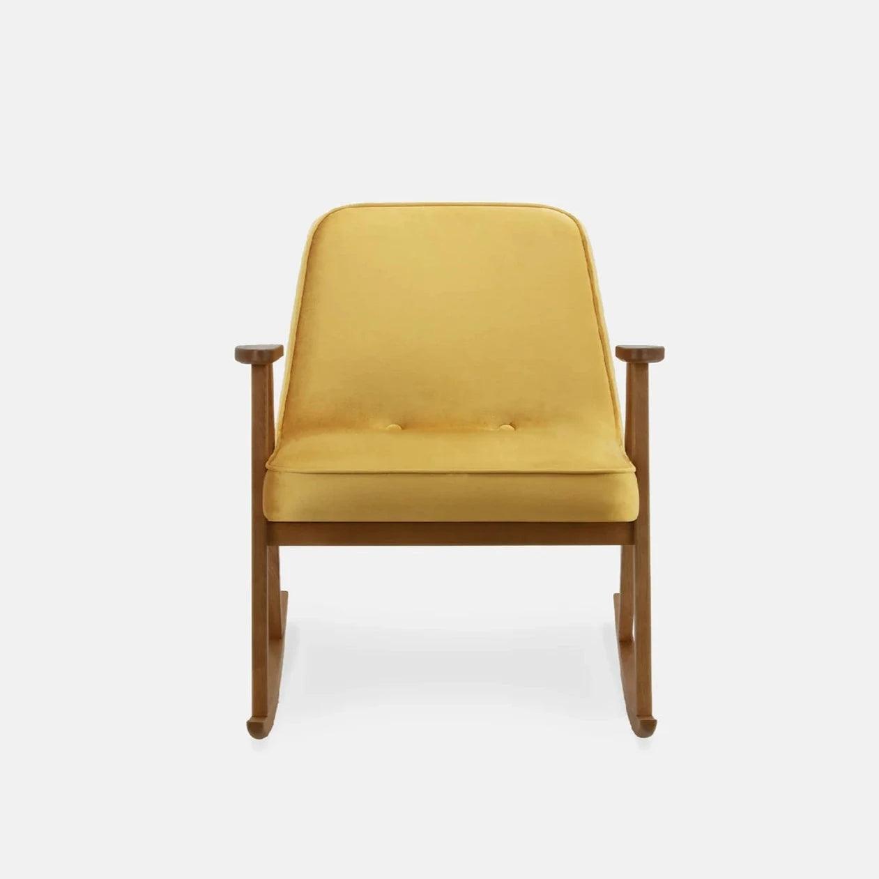 Fotel bujany 366 JUNIOR żółty w tkaninie Shine Velvet Mustard 366 concept    Eye on Design