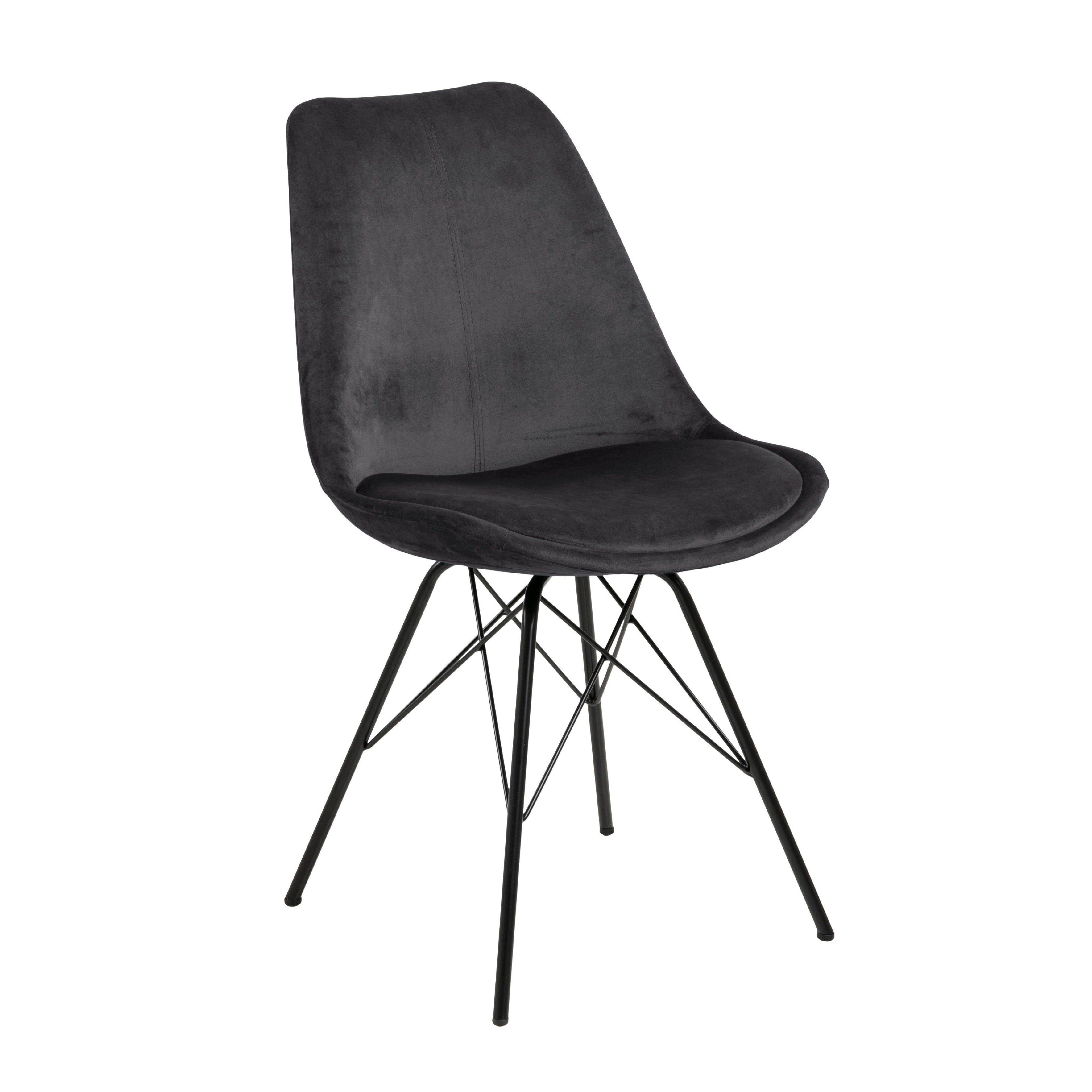Krzesło NILS ciemnoszary z czarną podstawą Actona    Eye on Design
