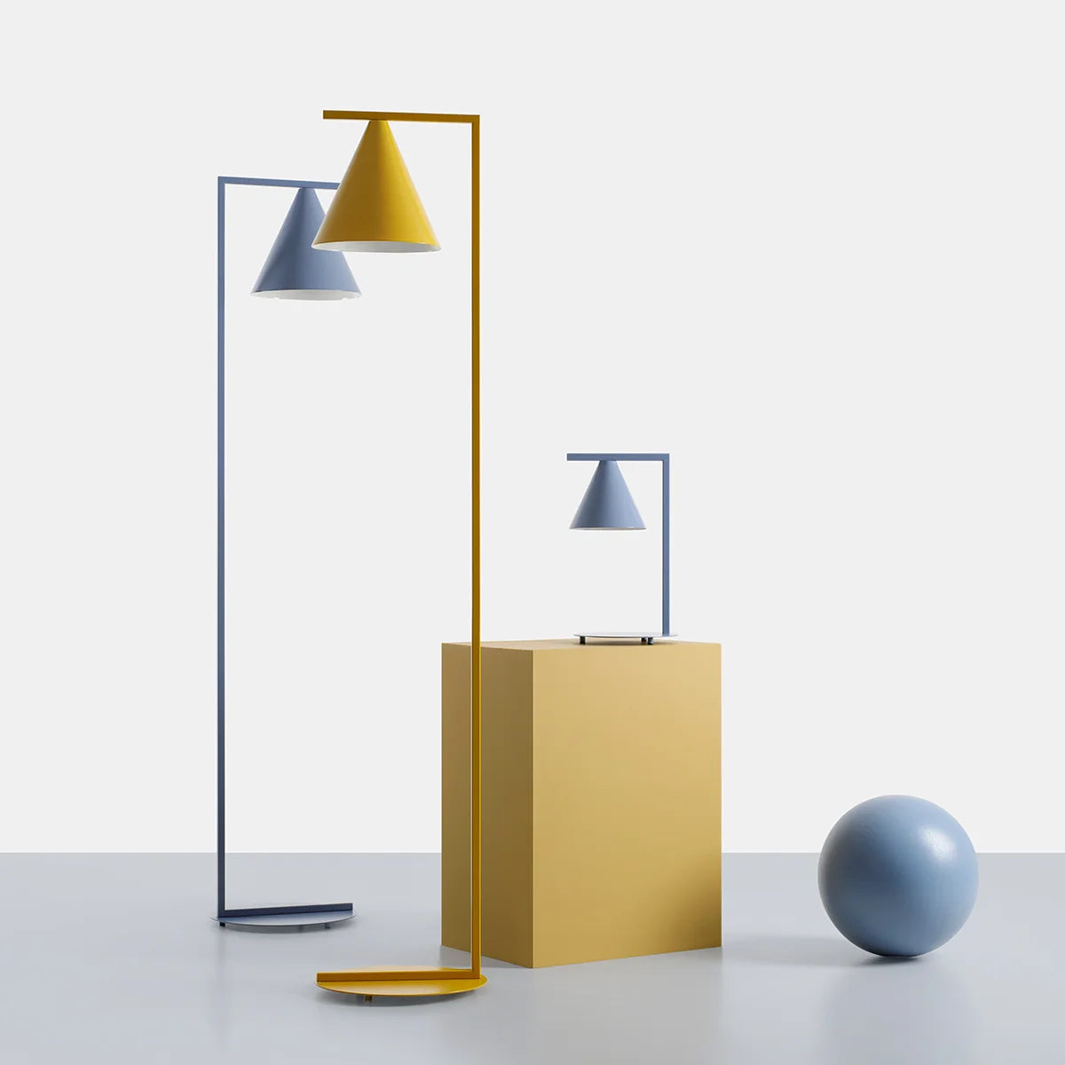 Lampa stojąca FORM musztardowy, Artera, Eye on Design