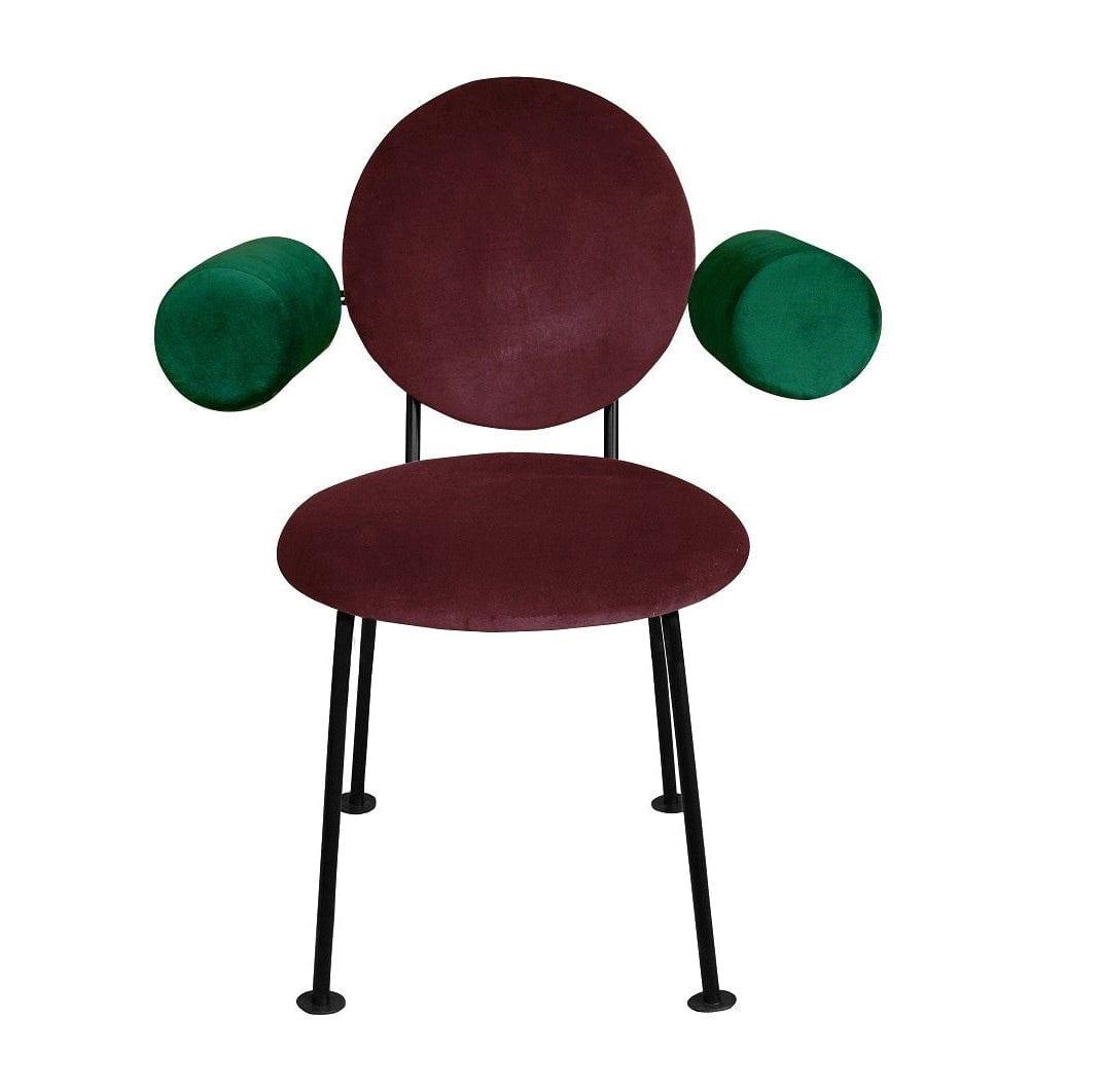 Fotel MEDALLION fioletowy z zielonym Happy Barok    Eye on Design