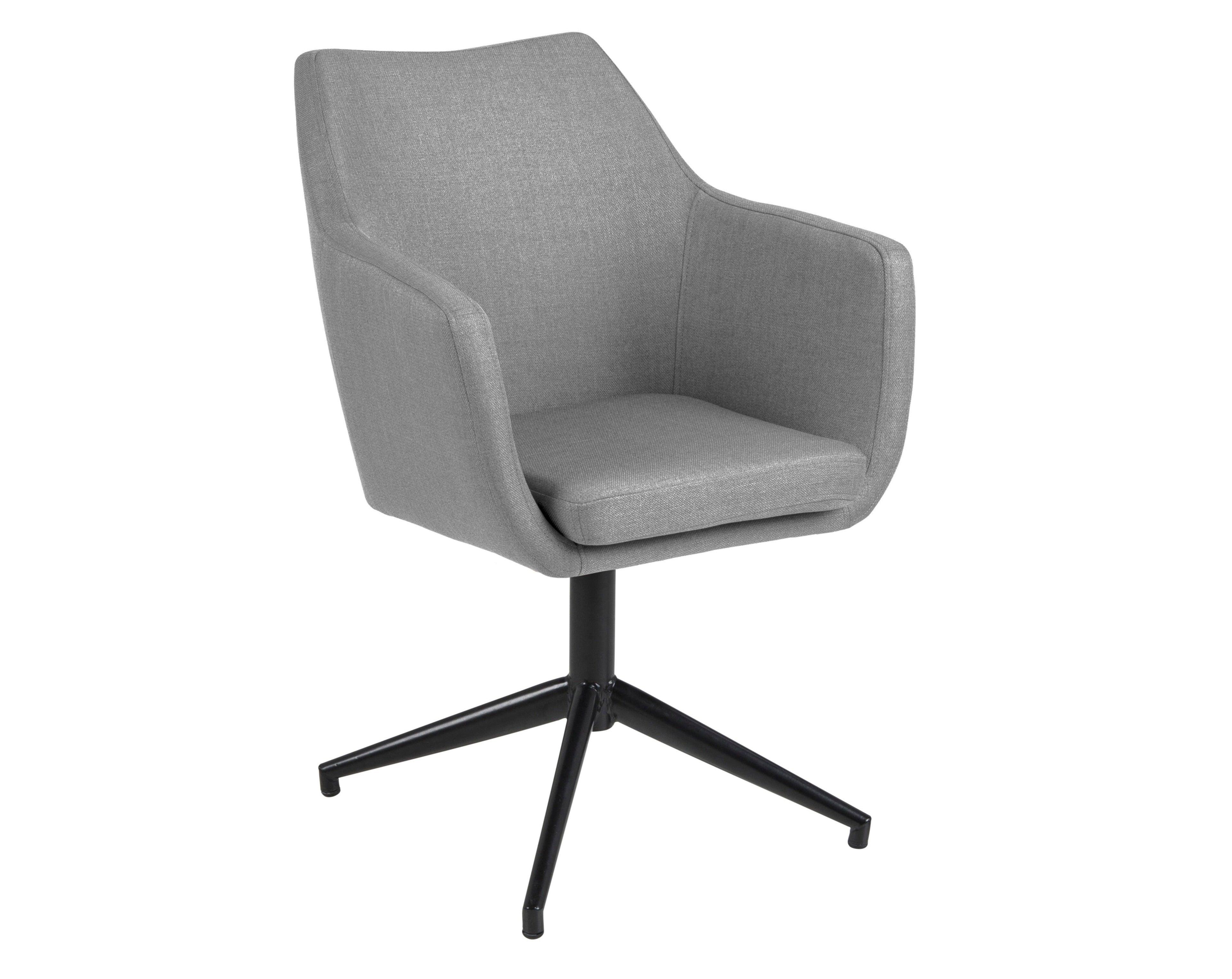 Krzesło MILAS jasnoszary z czarną podstawą, Actona, Eye on Design
