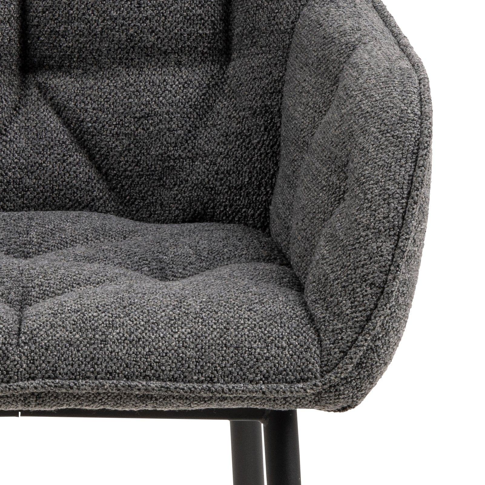 Krzesło LOUI antracytowy z czarną podstawą Actona    Eye on Design