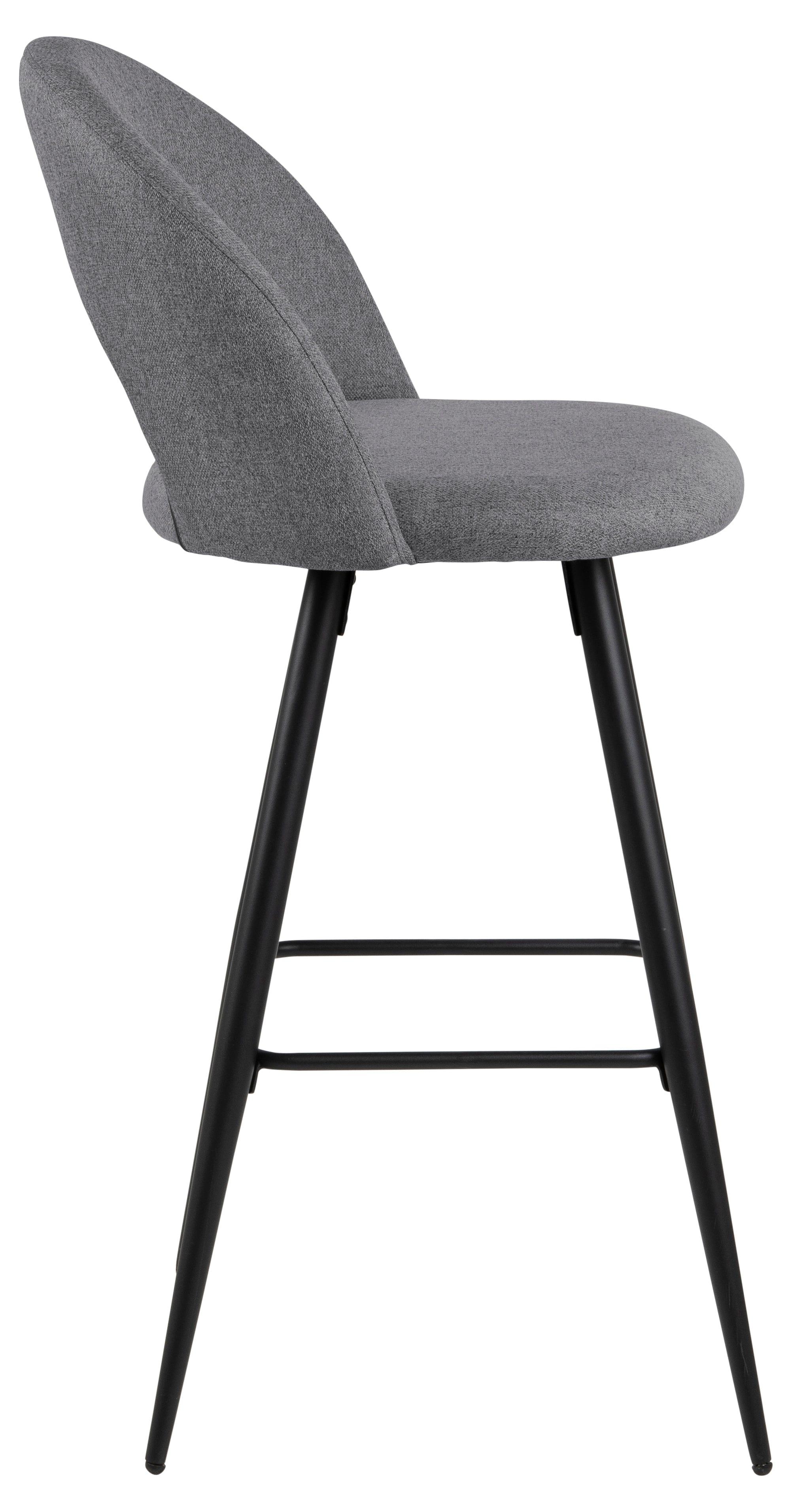 Krzesło barowe BERN jasnoszary z czarną podstawą Actona    Eye on Design