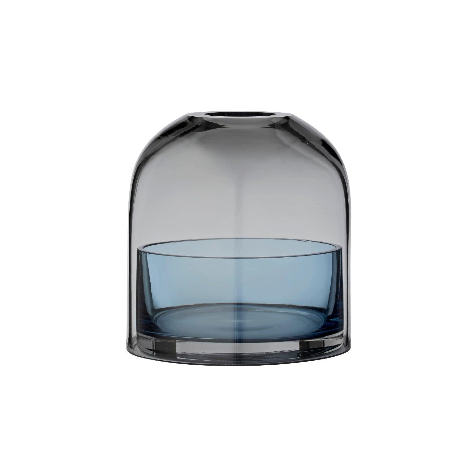 Lampion na tealight TOTA niebieskie szkło AYTM    Eye on Design