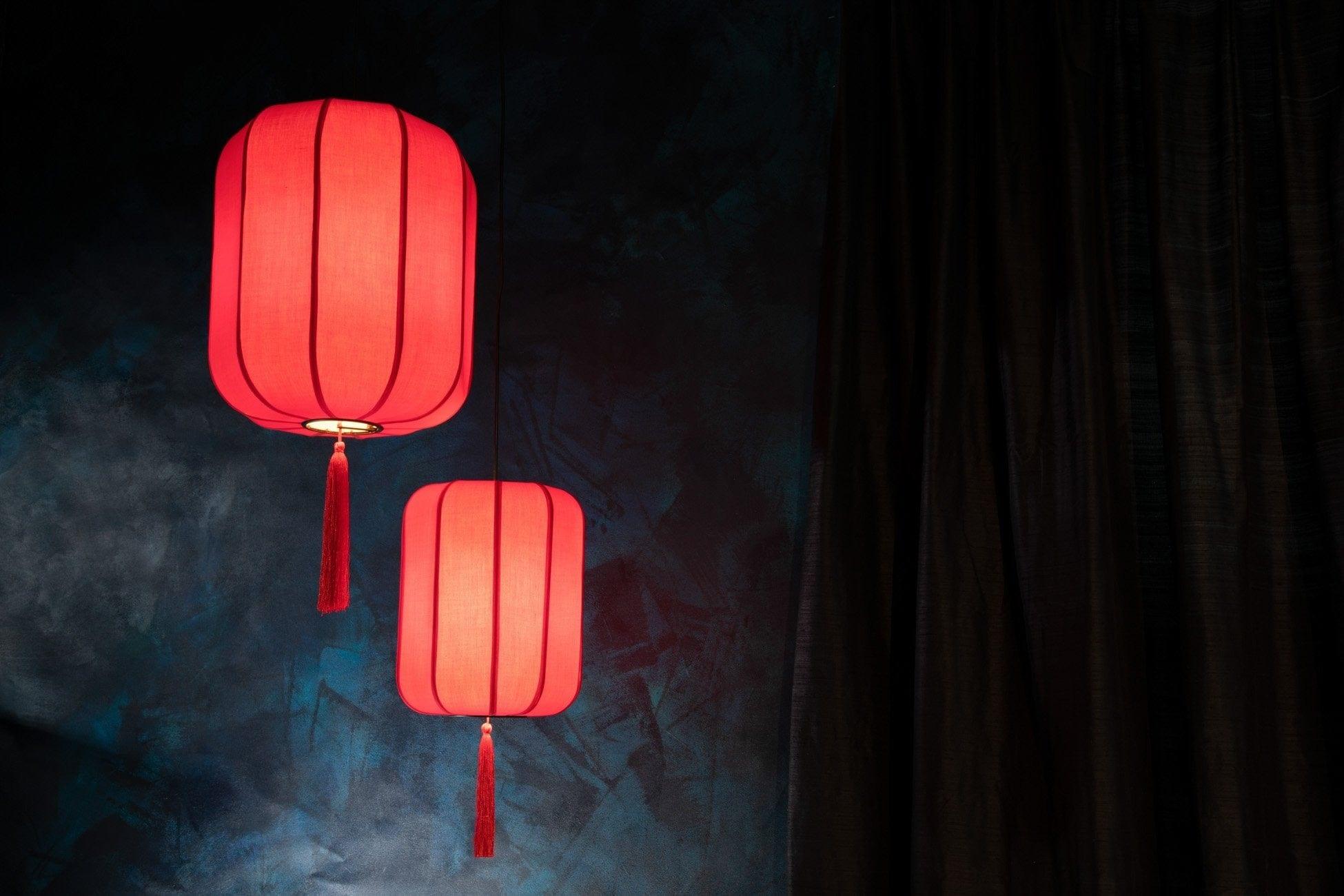 Lampa wisząca SUONI BIG czerwony, Dutchbone, Eye on Design
