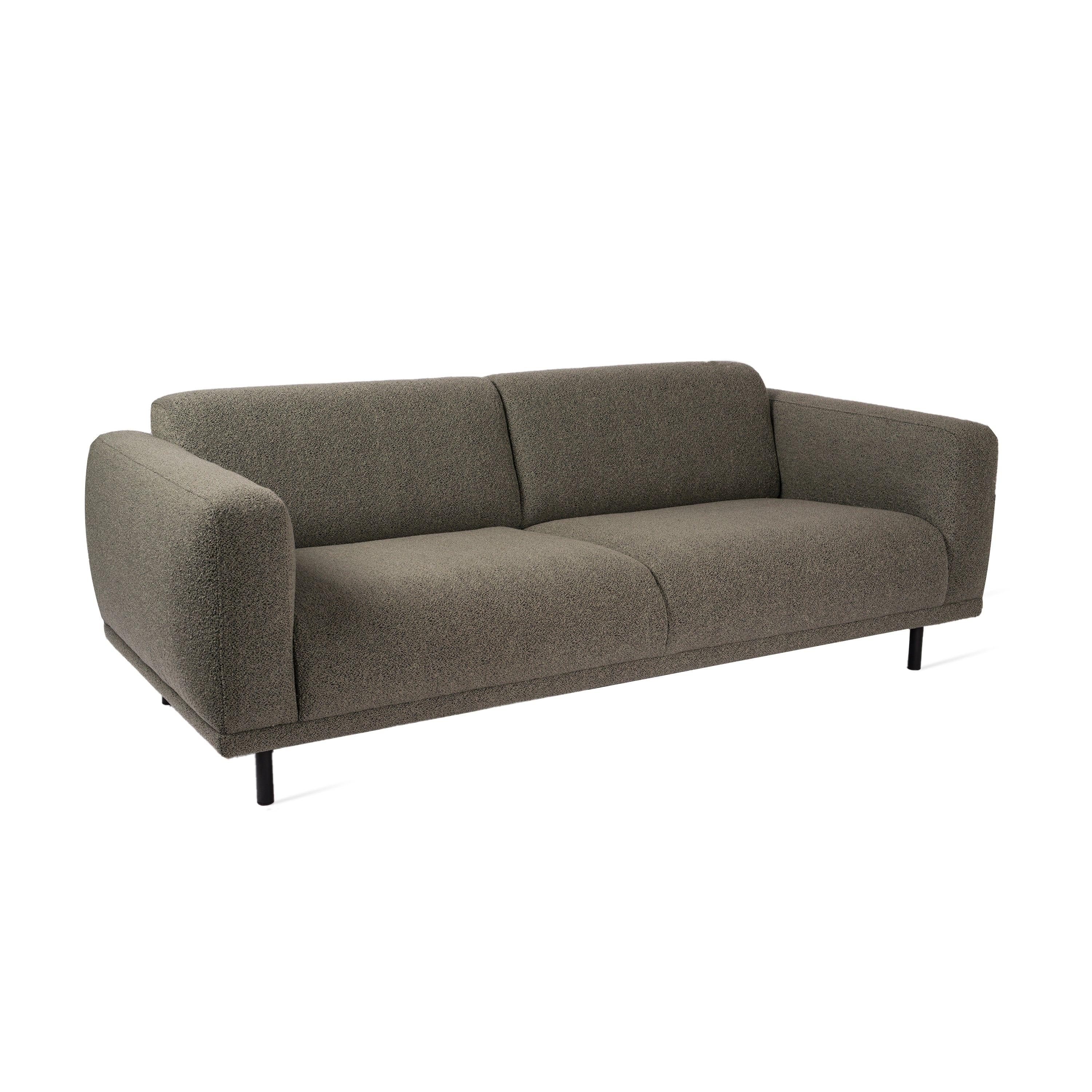 Sofa w tkaninie boucle 2-osobowa TEDDY oliwkowy Pols Potten    Eye on Design