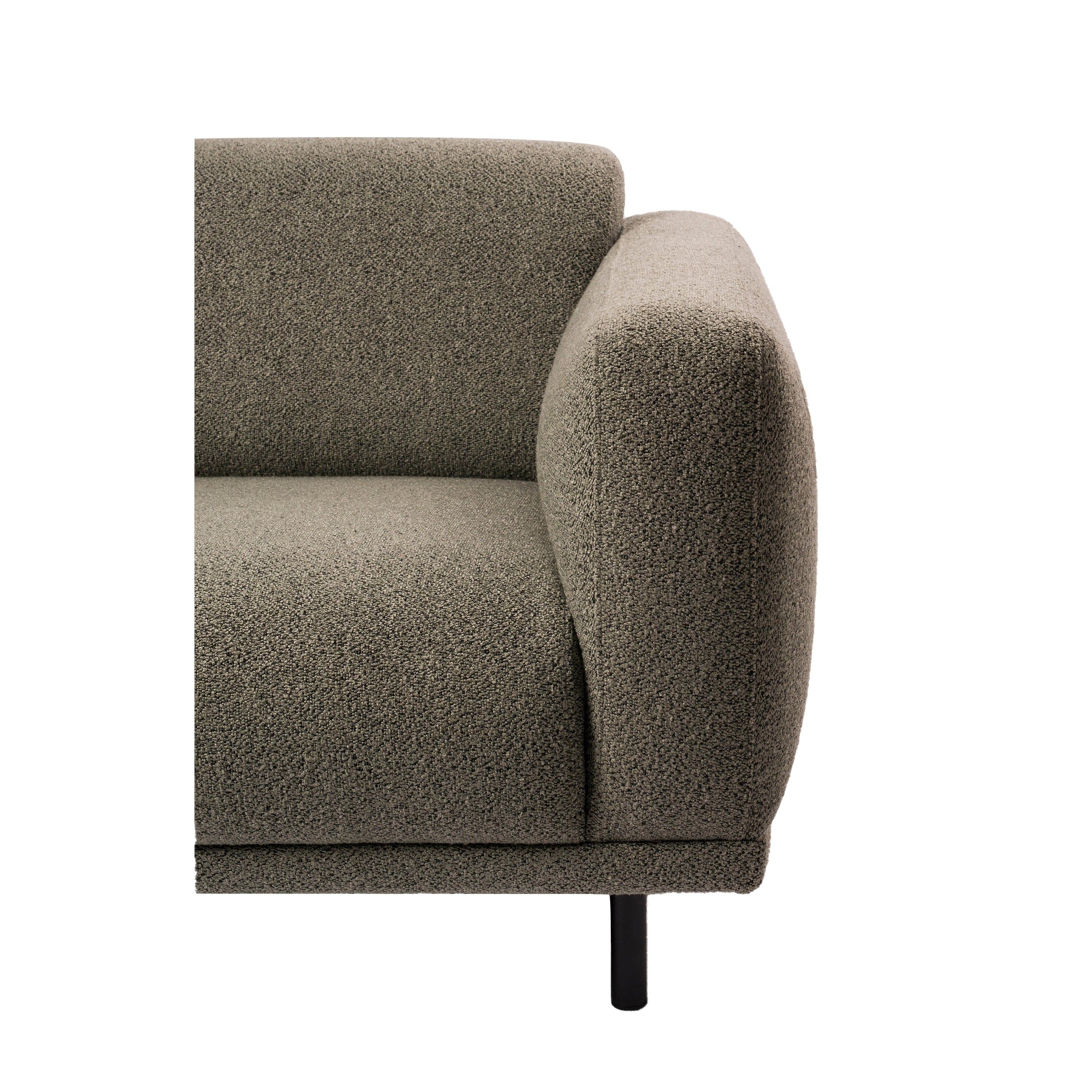 Sofa w tkaninie boucle 2-osobowa TEDDY oliwkowy Pols Potten    Eye on Design