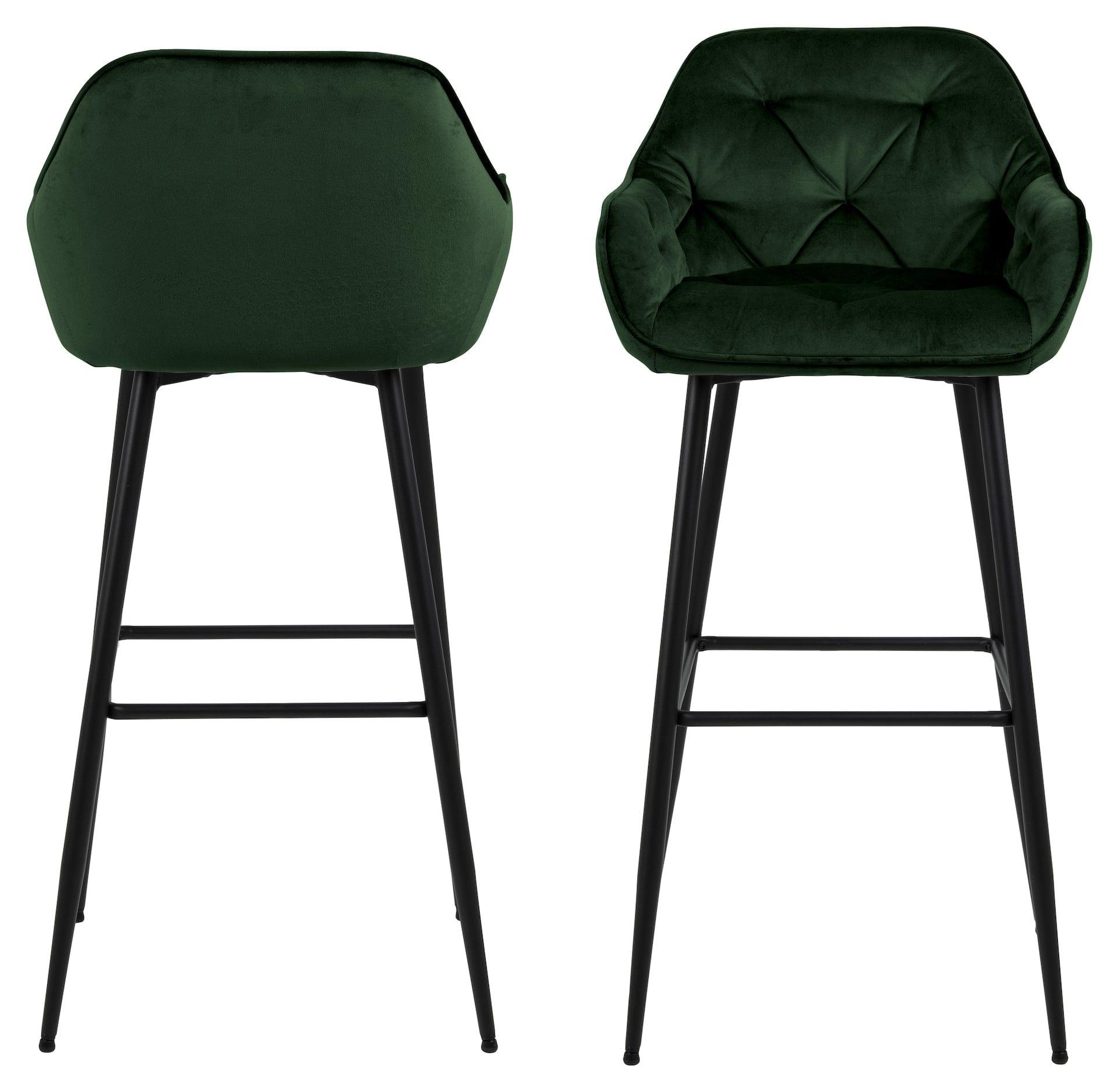 Krzesło barowe MARTEN zieleń butelkowa Actona    Eye on Design
