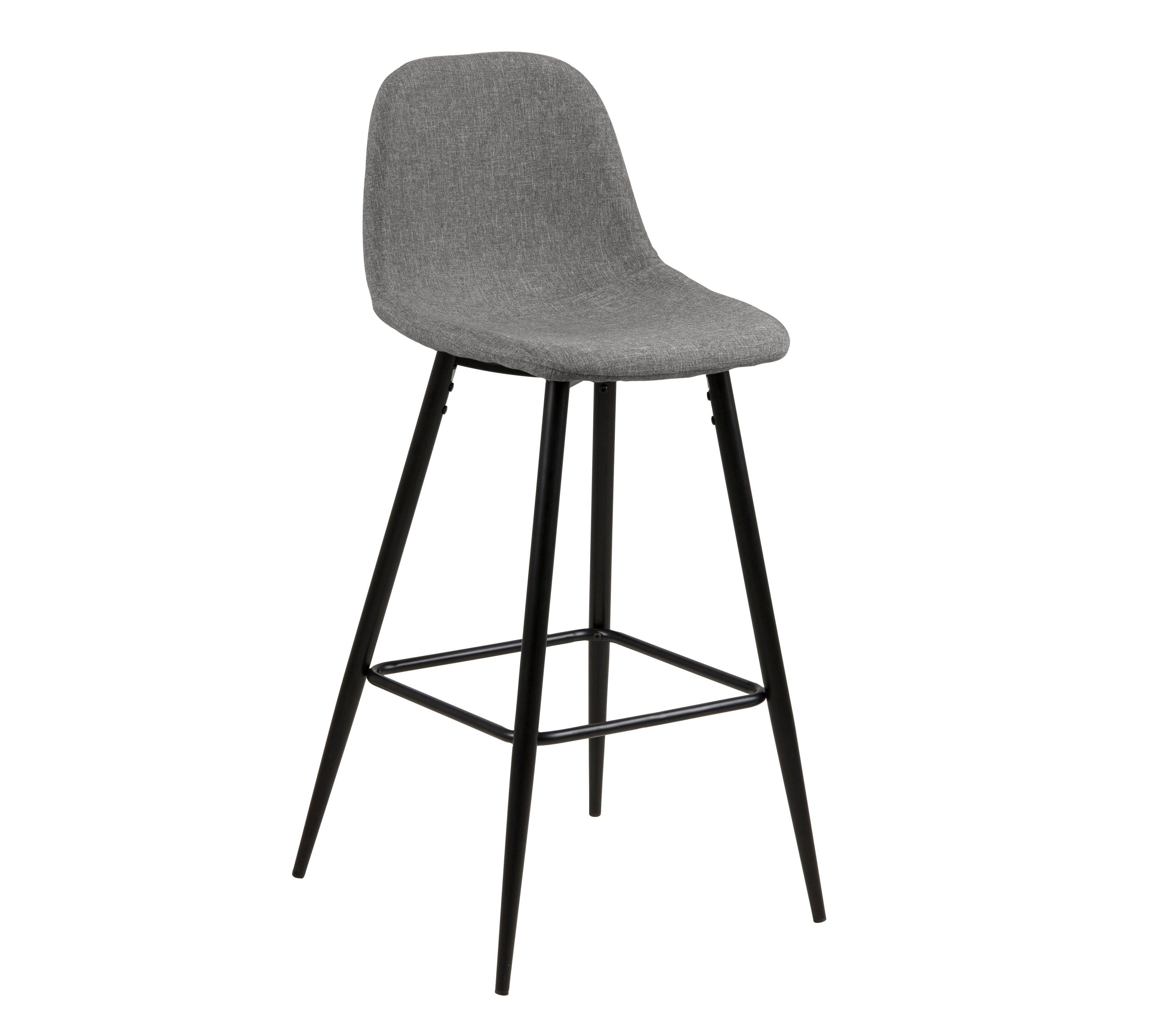Krzesło barowe LIVIA jasnoszary z czarną podstawą Actona    Eye on Design