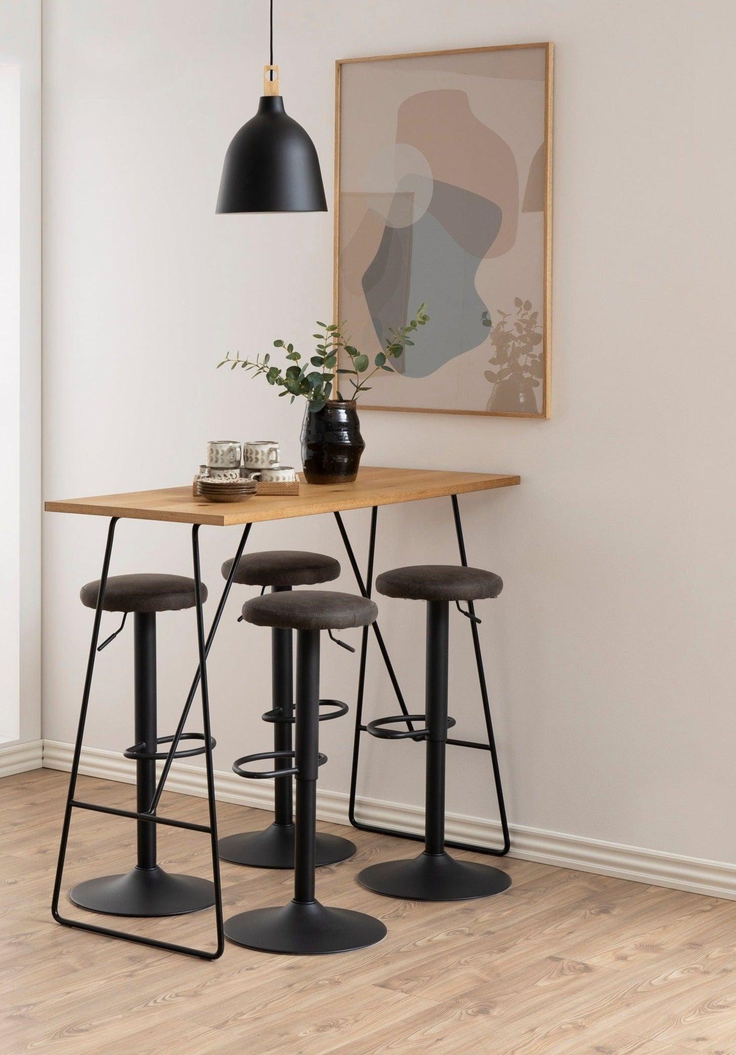 Krzesło barowe FRIDA czarny z antracytowym wykończeniem Actona    Eye on Design