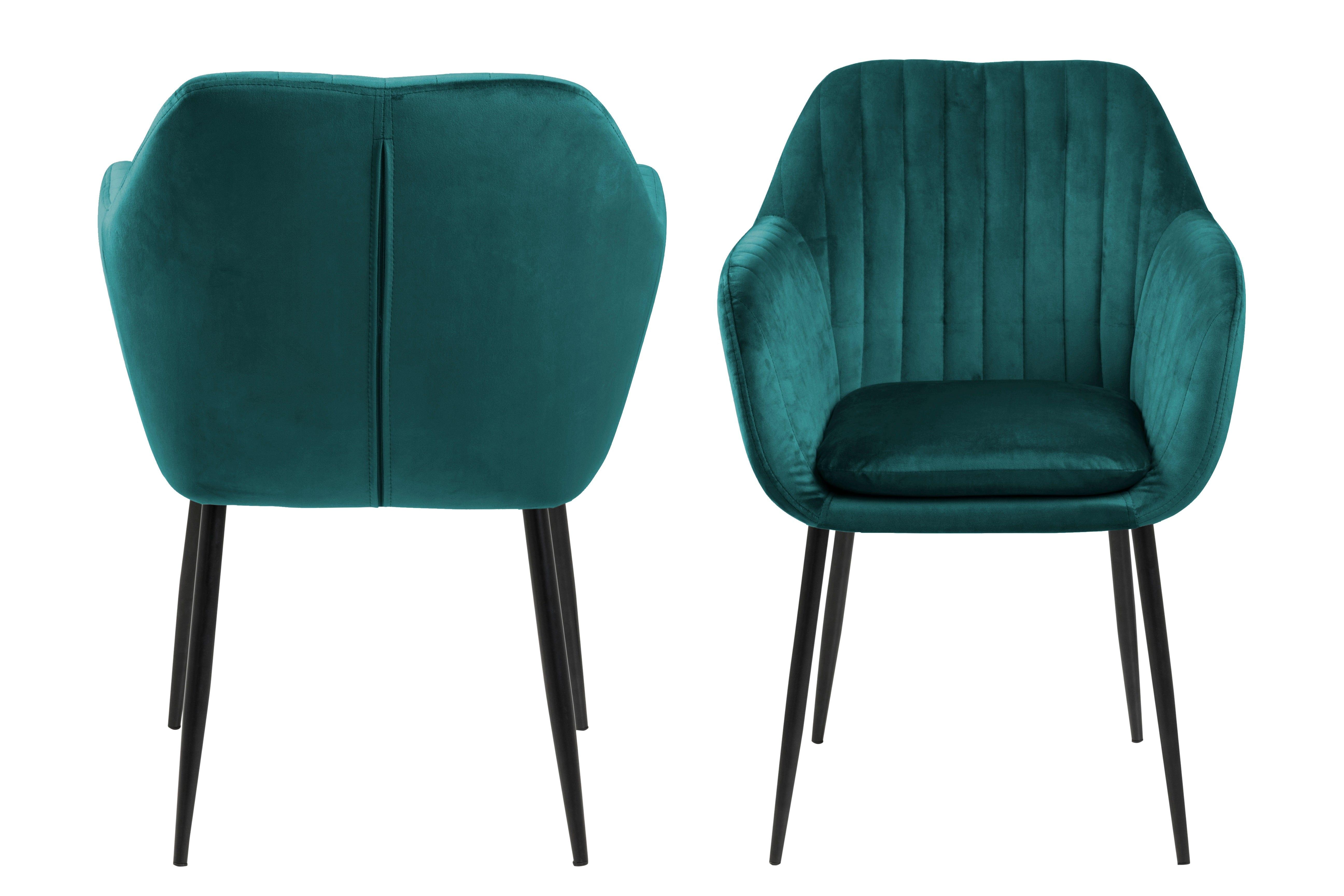 Krzesło MIKKEL zielony z czarną podstawą Actona    Eye on Design
