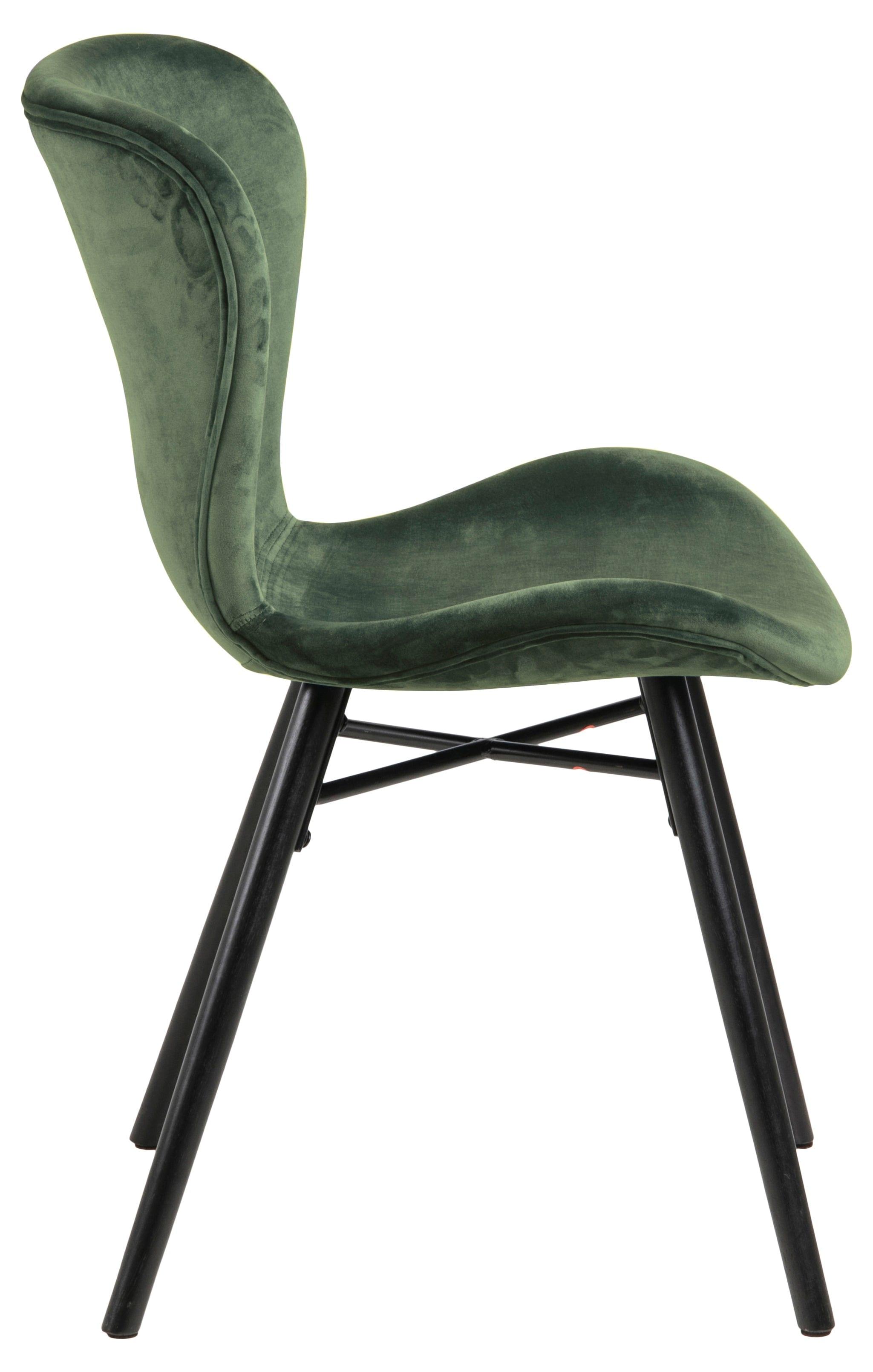 Krzesło BJORN zieleń butelkowa z czarną podstawą Actona    Eye on Design
