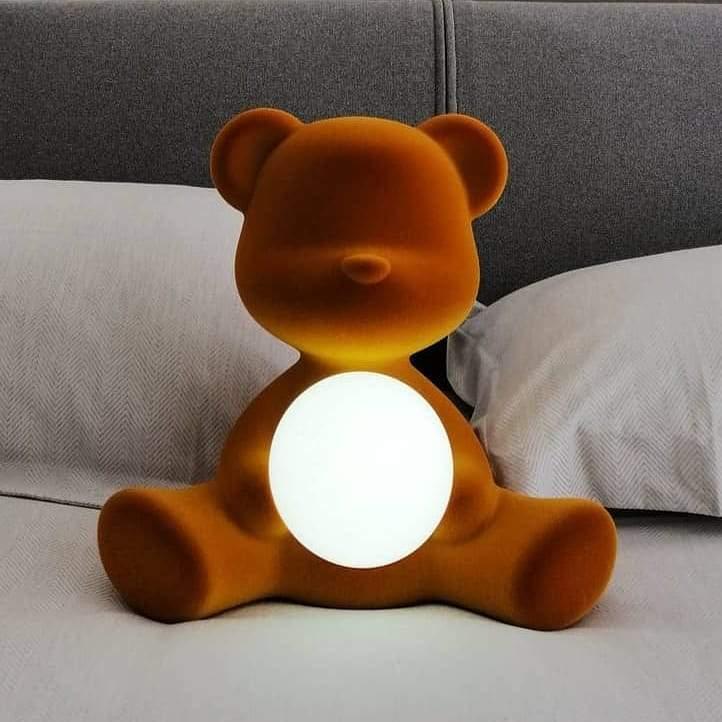 Lampa TEDDY GIRL VELVET pomarańczowa Qeeboo    Eye on Design