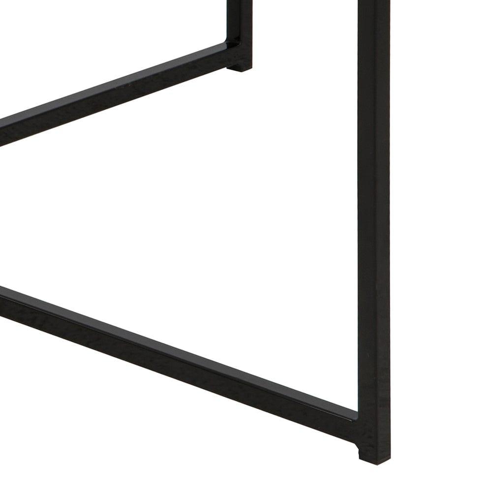 Stolik kawowy kwadratowy THILO czarny marmur z czarną podstawą, Actona, Eye on Design