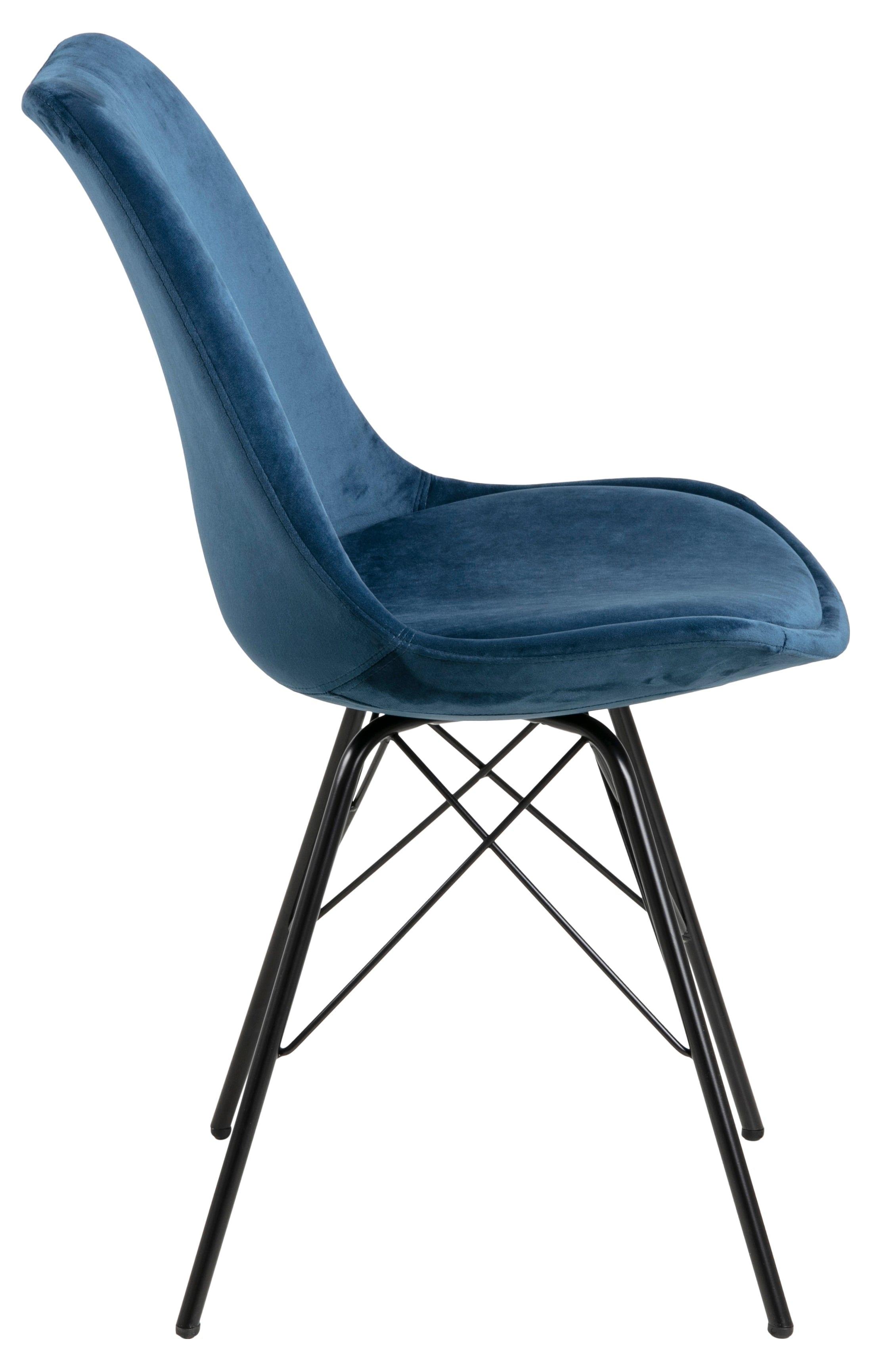 Krzesło NILS granatowy z czarną podstawą Actona    Eye on Design