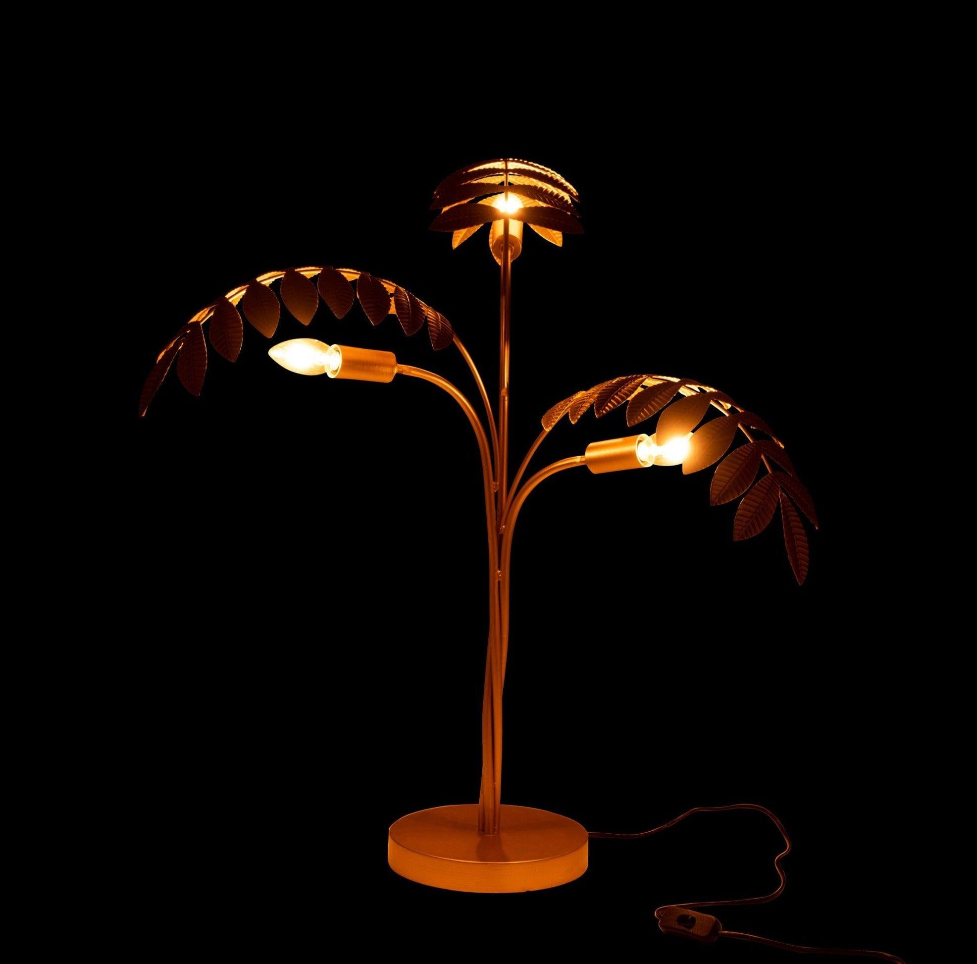 Lampa stołowa PALM TREE złoty J-LINE    Eye on Design