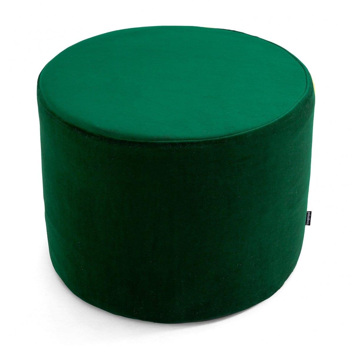 Ciemno zielona pufa welurowa 45x35, Poduszkowcy, Eye on Design