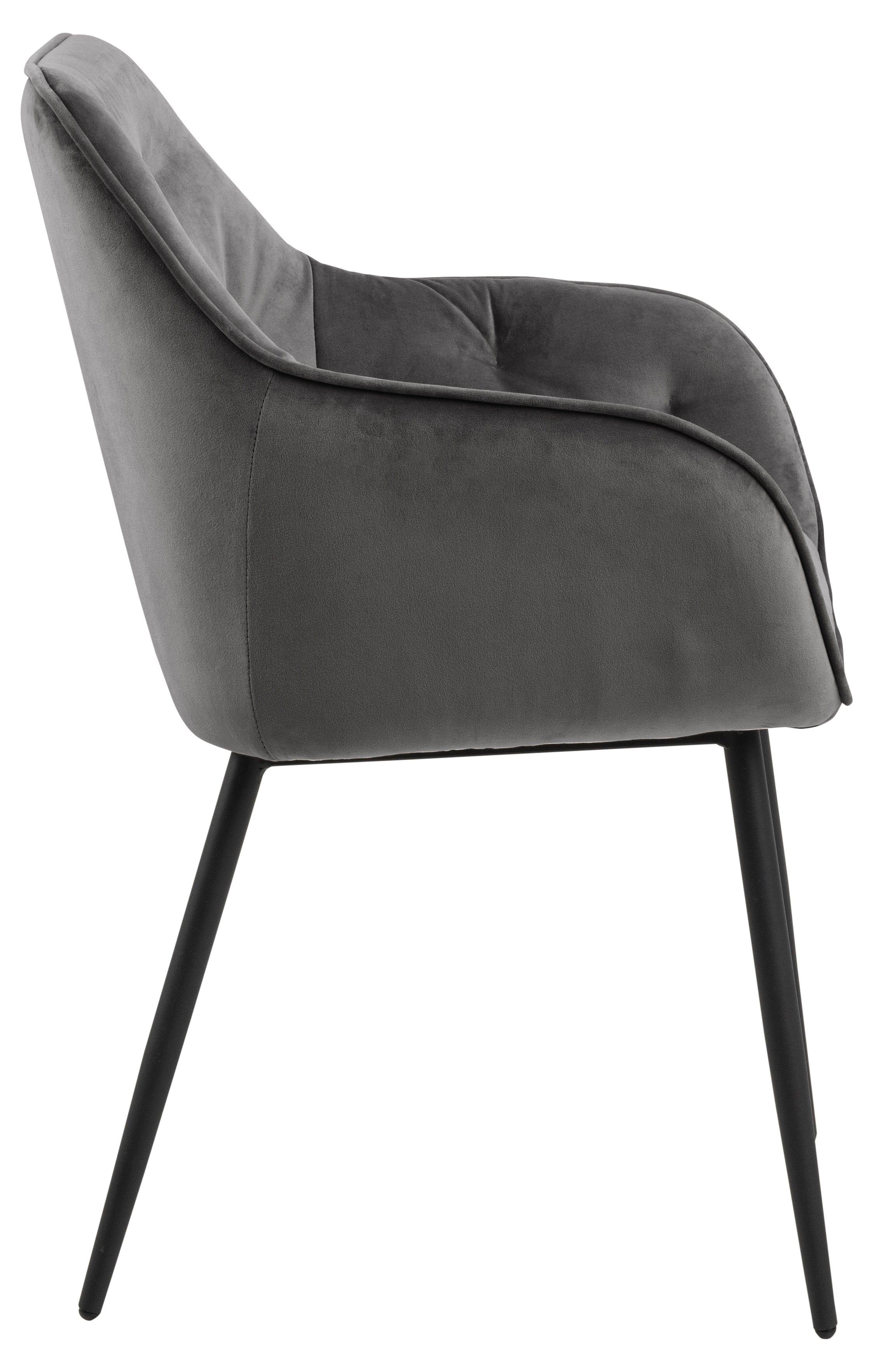 Krzesło LOUI szary z czarną podstawą Actona    Eye on Design