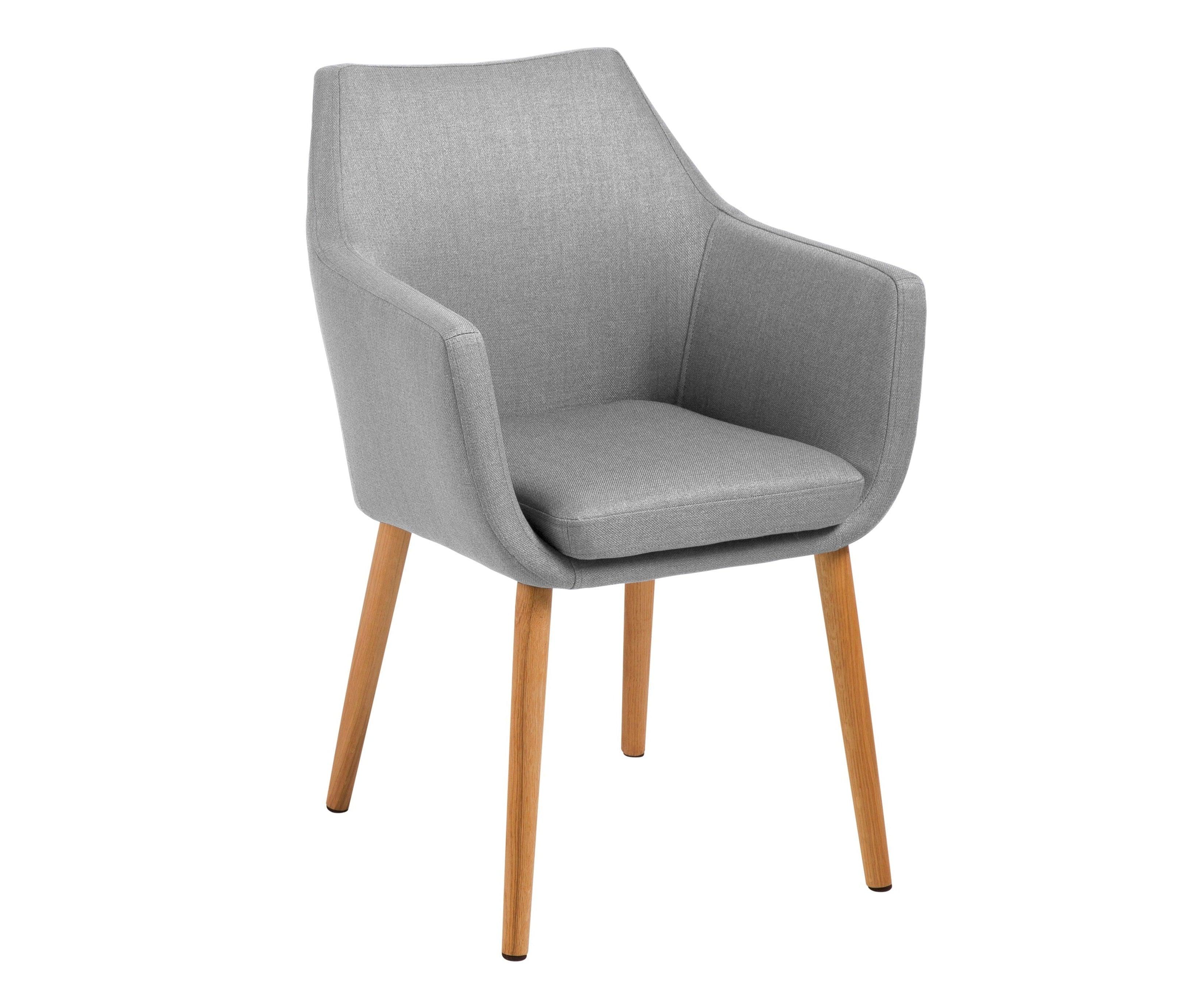Krzesło MILAS jasnoszary z drewnianą podstawą Actona    Eye on Design