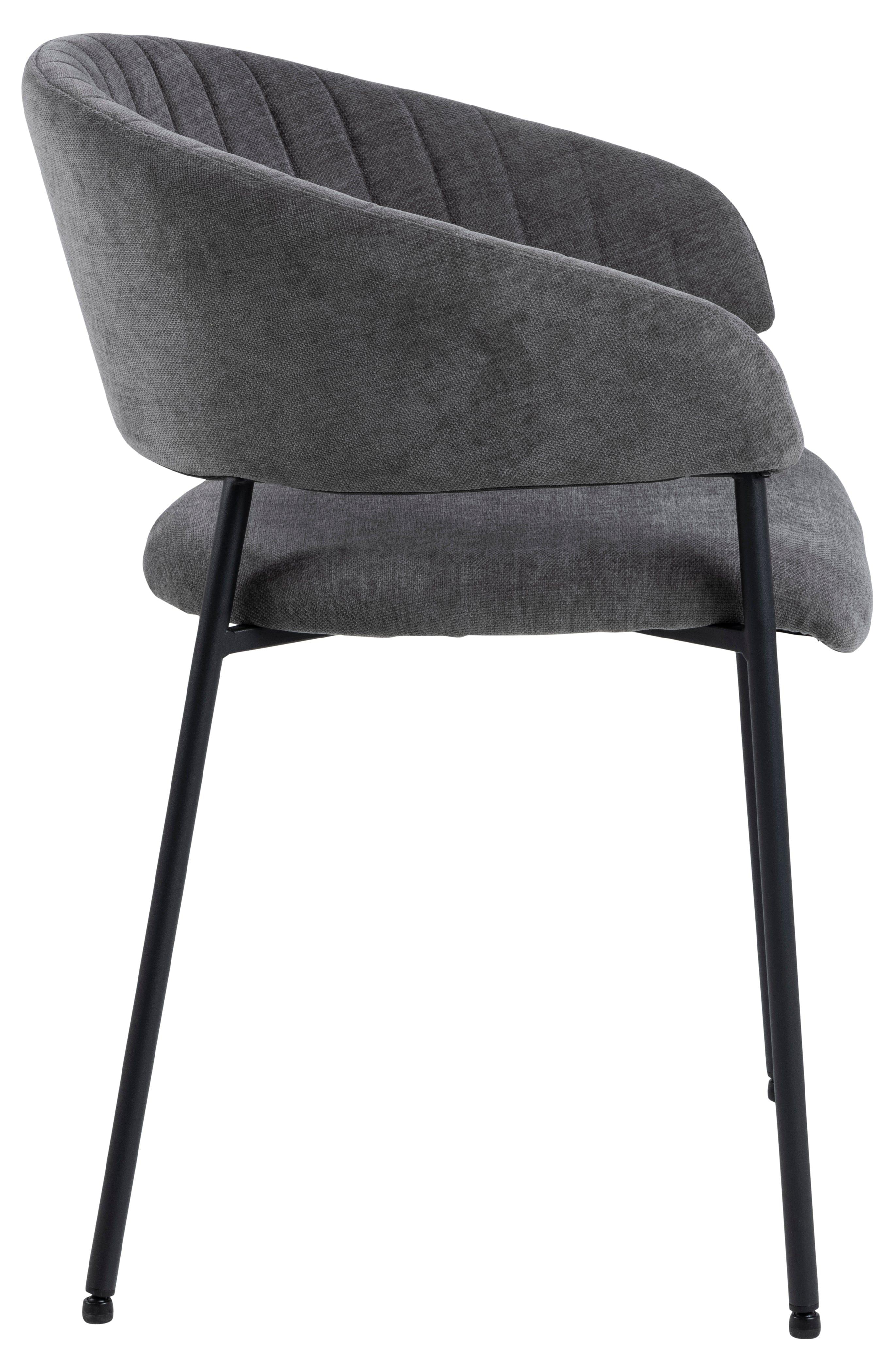 Krzesło KARLA szary z czarną podstawą Actona    Eye on Design