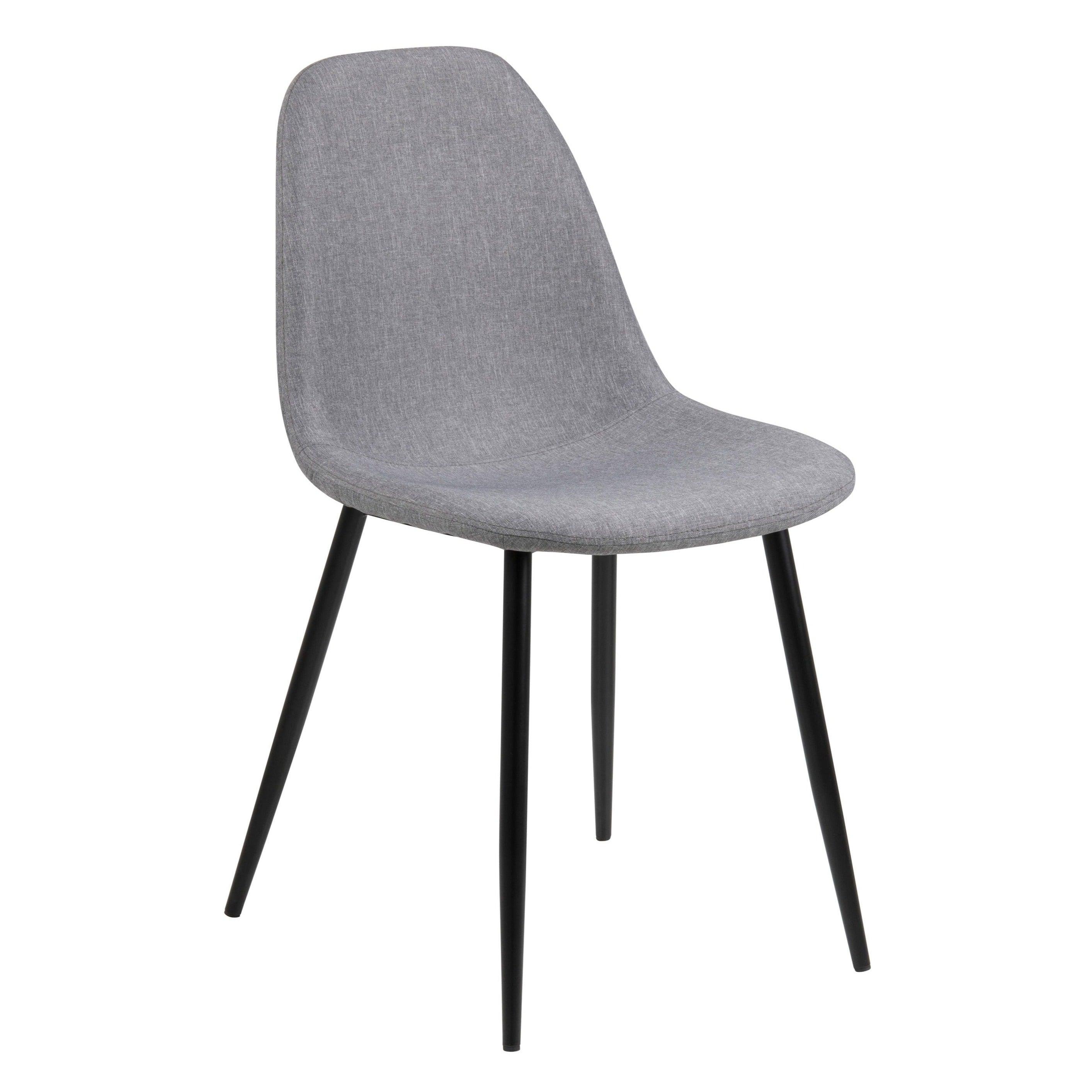Krzesło CARLO jasnoszary z czarną podstawą Actona    Eye on Design