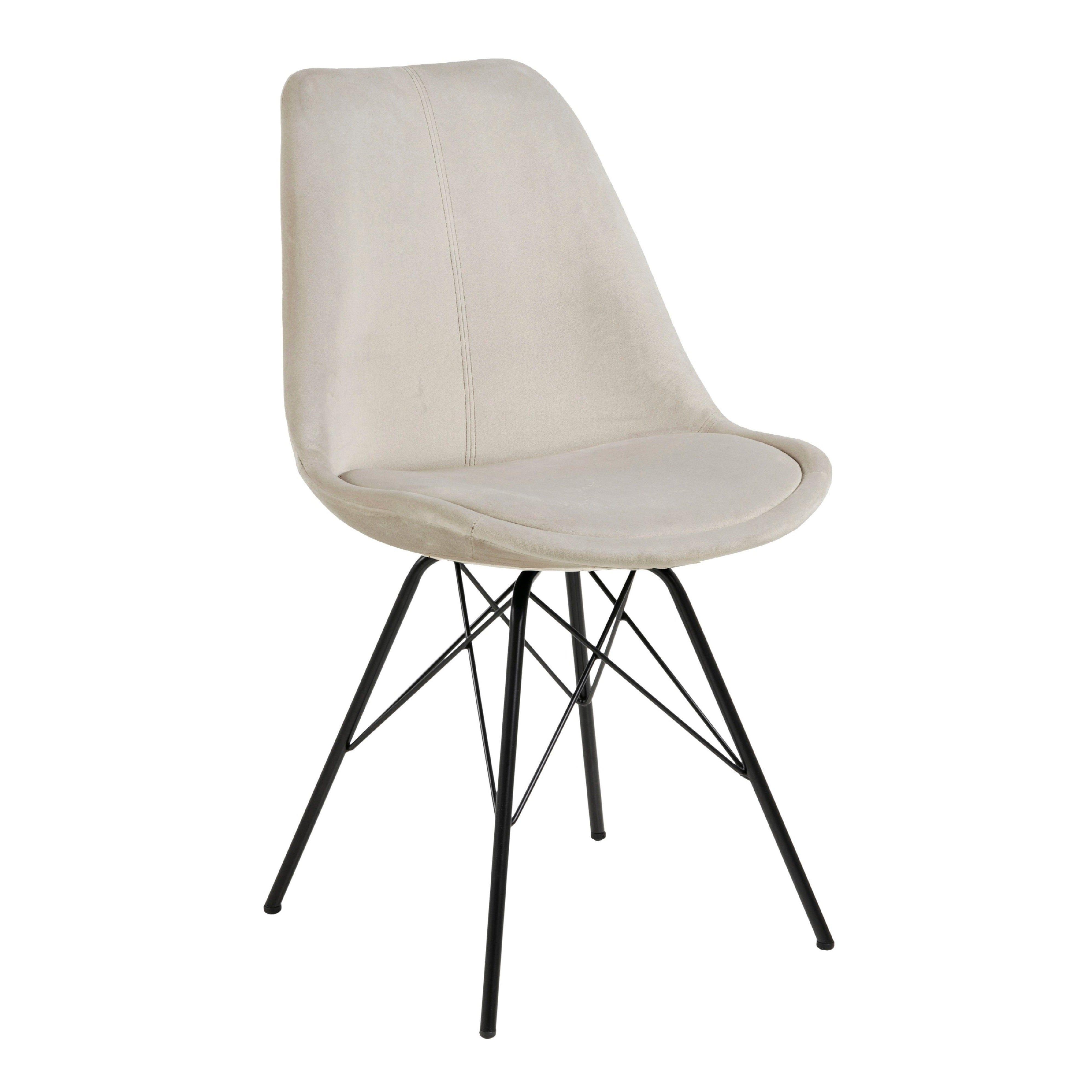 Krzesło NILS beżowy z czarną podstawą Actona    Eye on Design