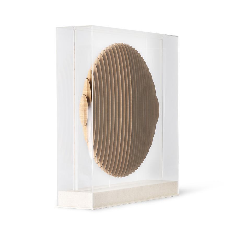 Trójwymiarowa dekoracja z drewna w ramce HKliving    Eye on Design