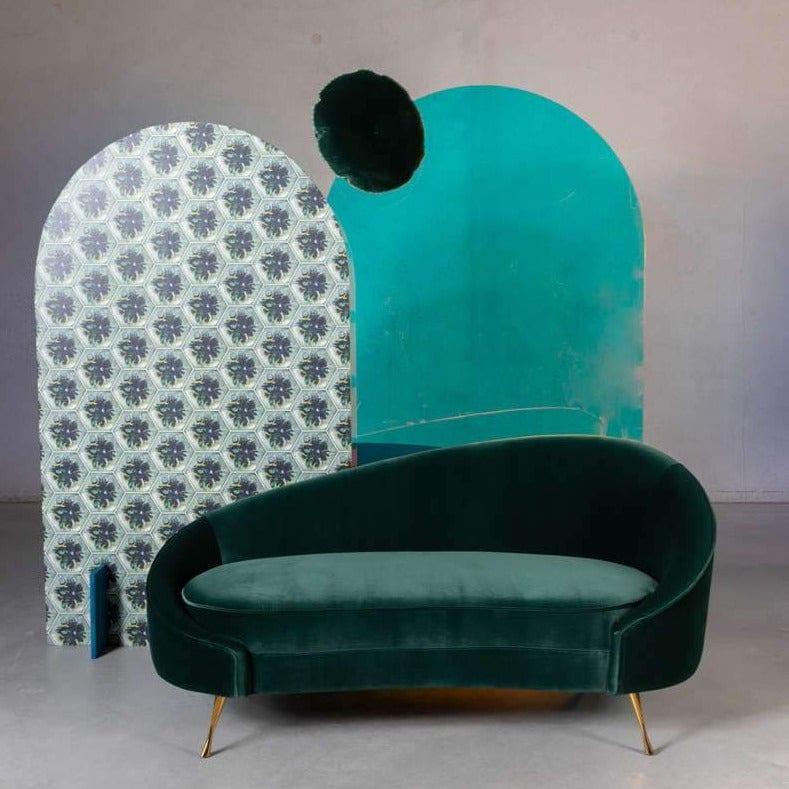 Sofa I AM NOT A CROISSANT ciemnozielona Bold Monkey    Eye on Design